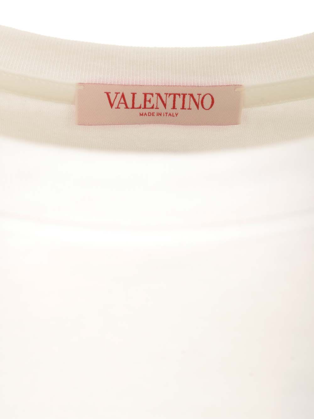 Shop Valentino Vlogo Signature Patch T-shir In White