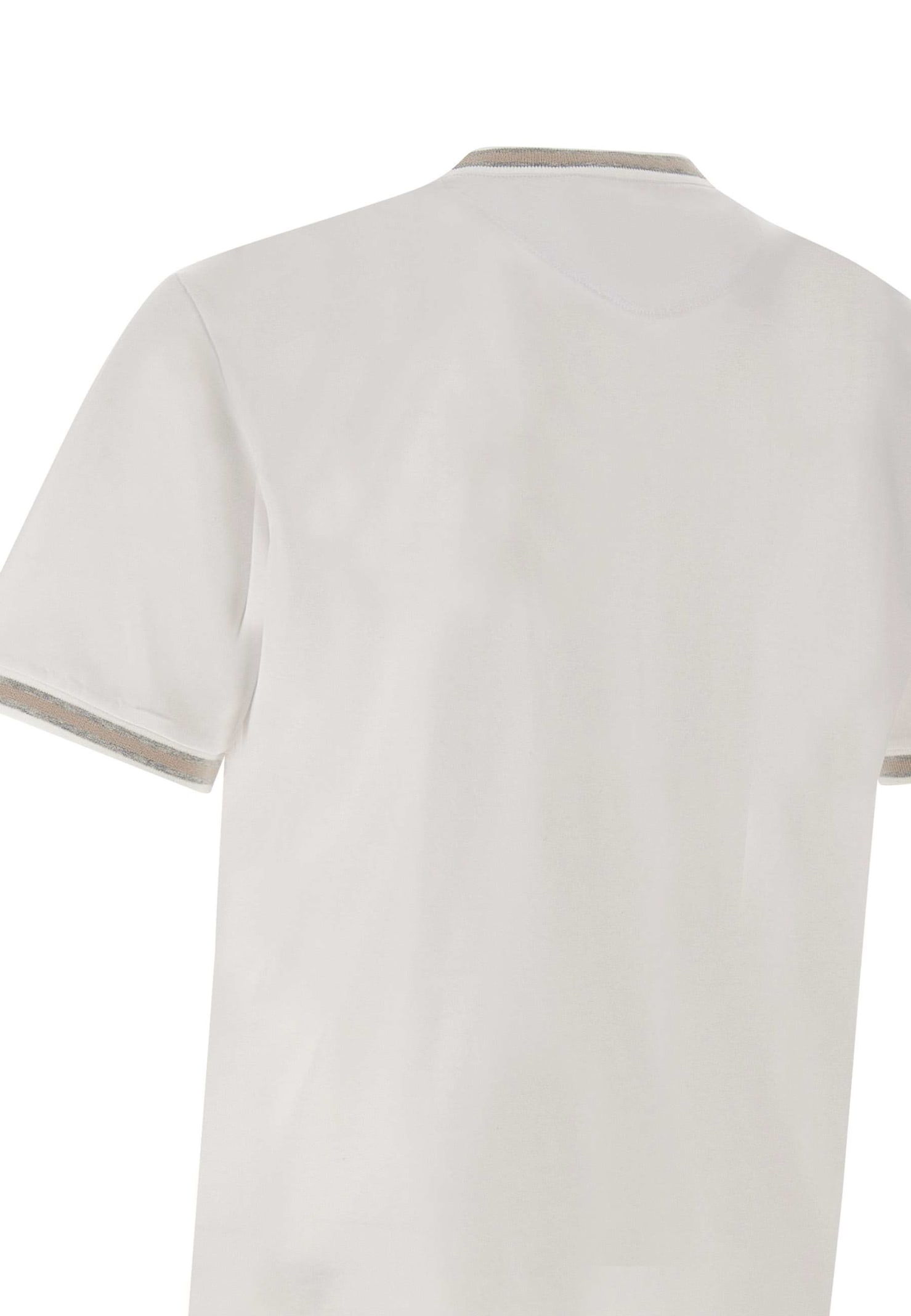 Shop Eleventy Cotton T-shirt In Bianco