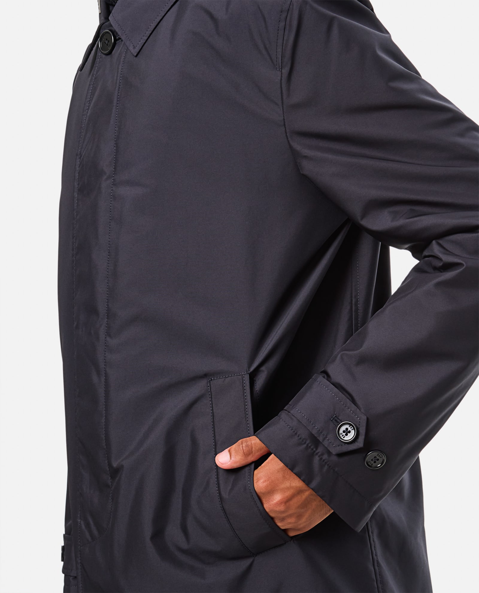 Fay Blue Nylon Morning Raincoat In Blue