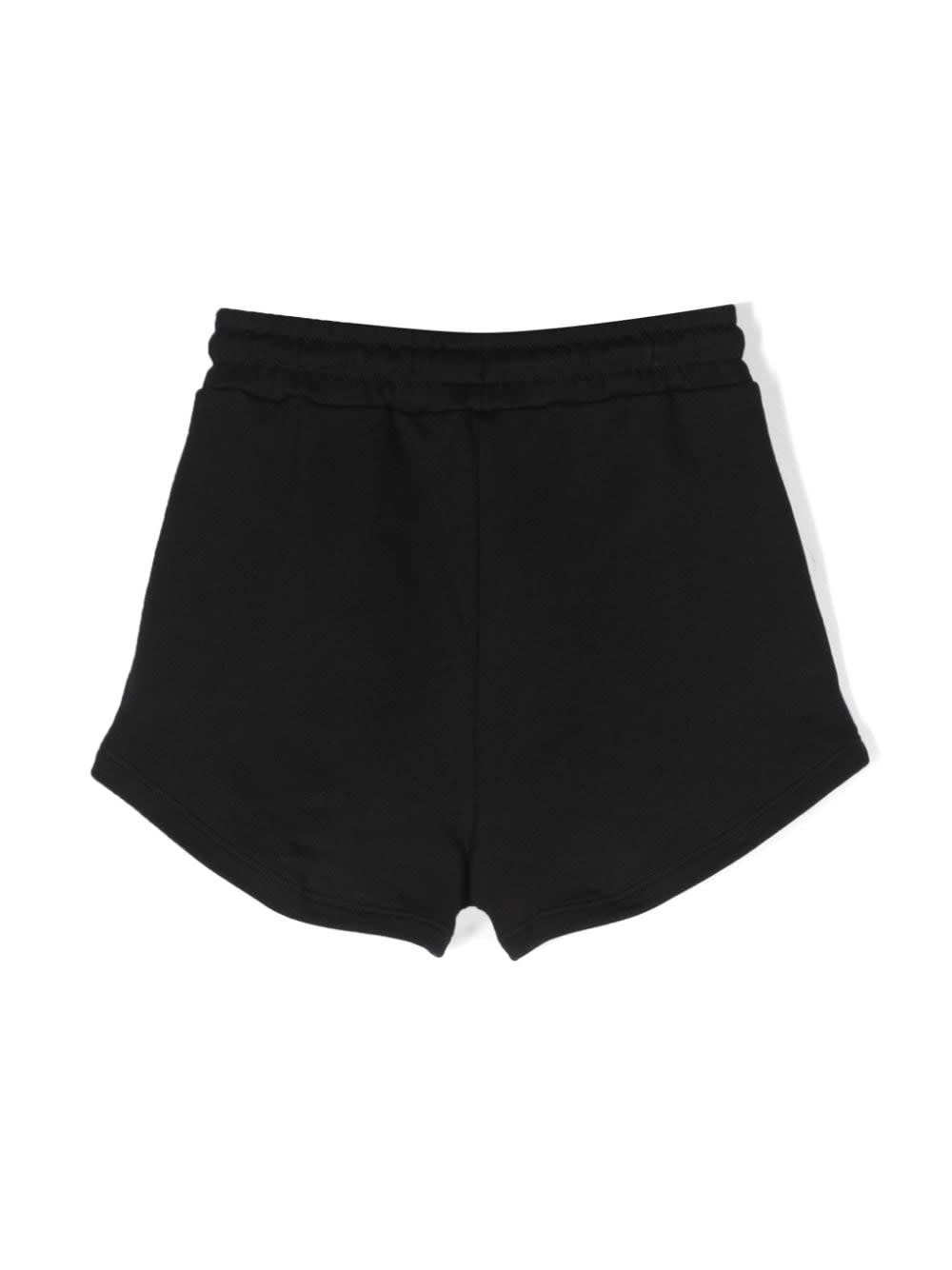 Shop Msgm Shorts Con Logo In Black