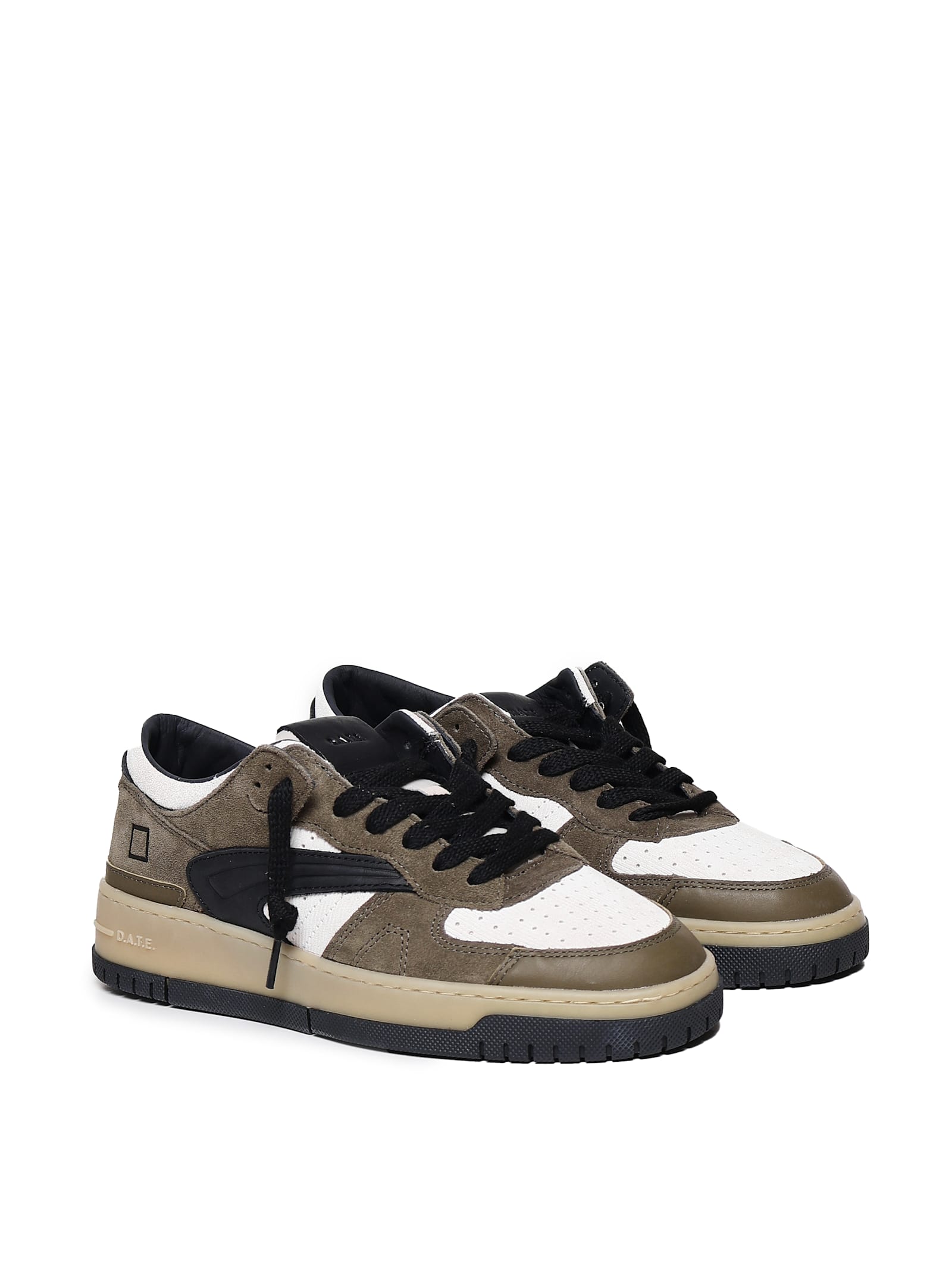 Shop Date Sneakers Torneo Striped In Army