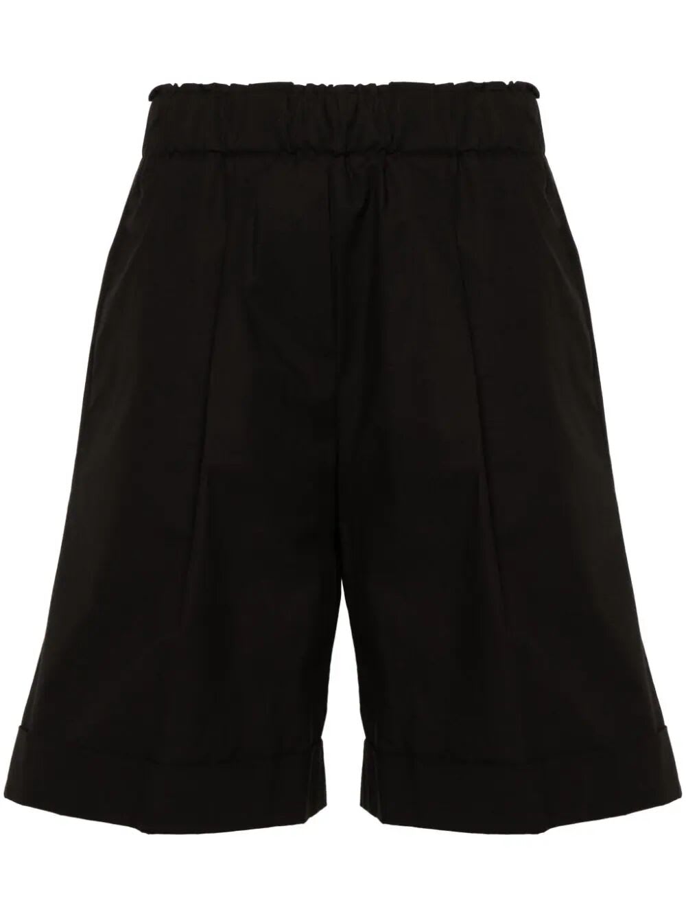 Shop Antonelli Perilla Elastic Waist Shorts In Black