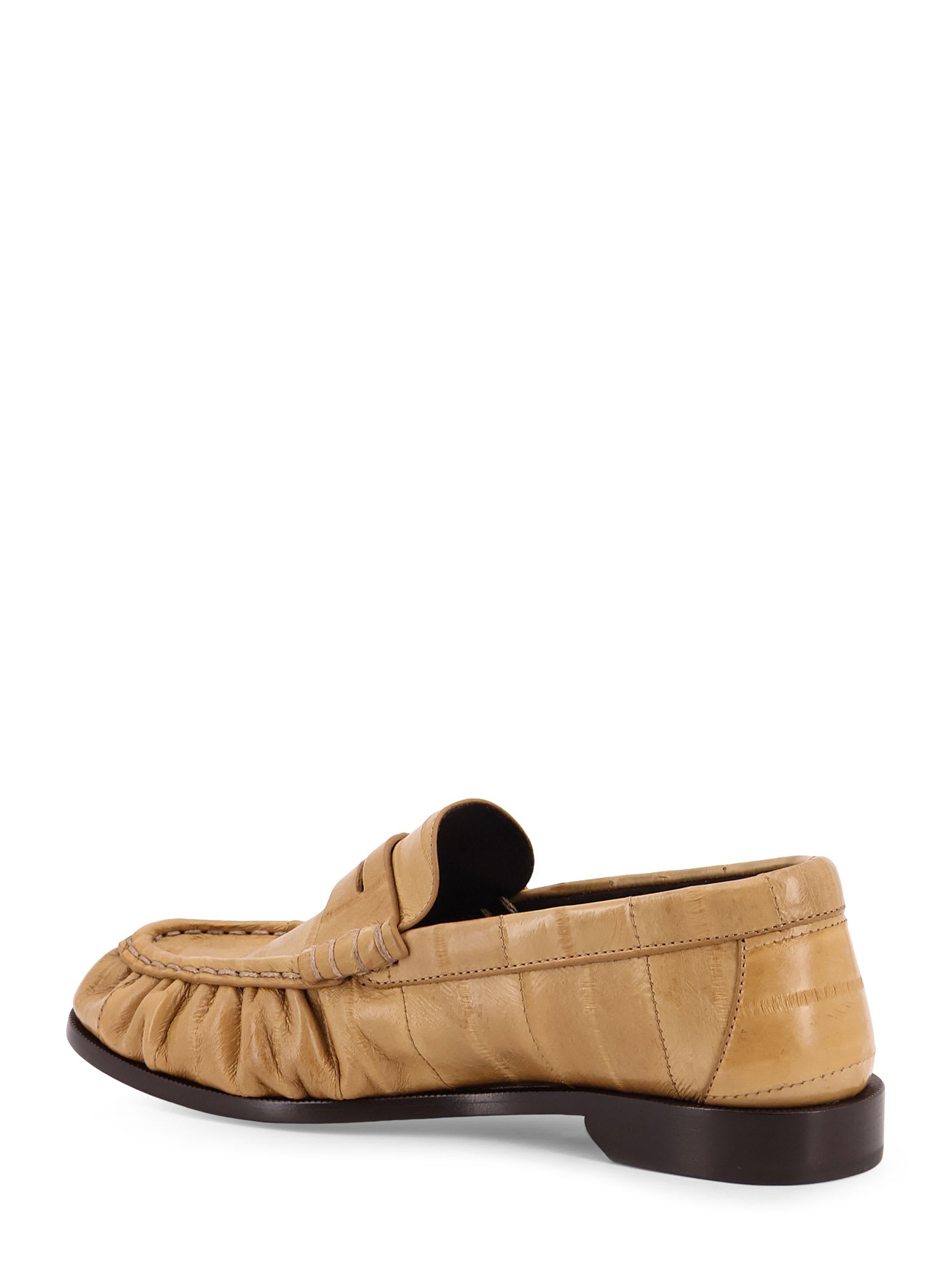 Saint Laurent Leather Loafers Featuring Ruched Detailing In Multi
