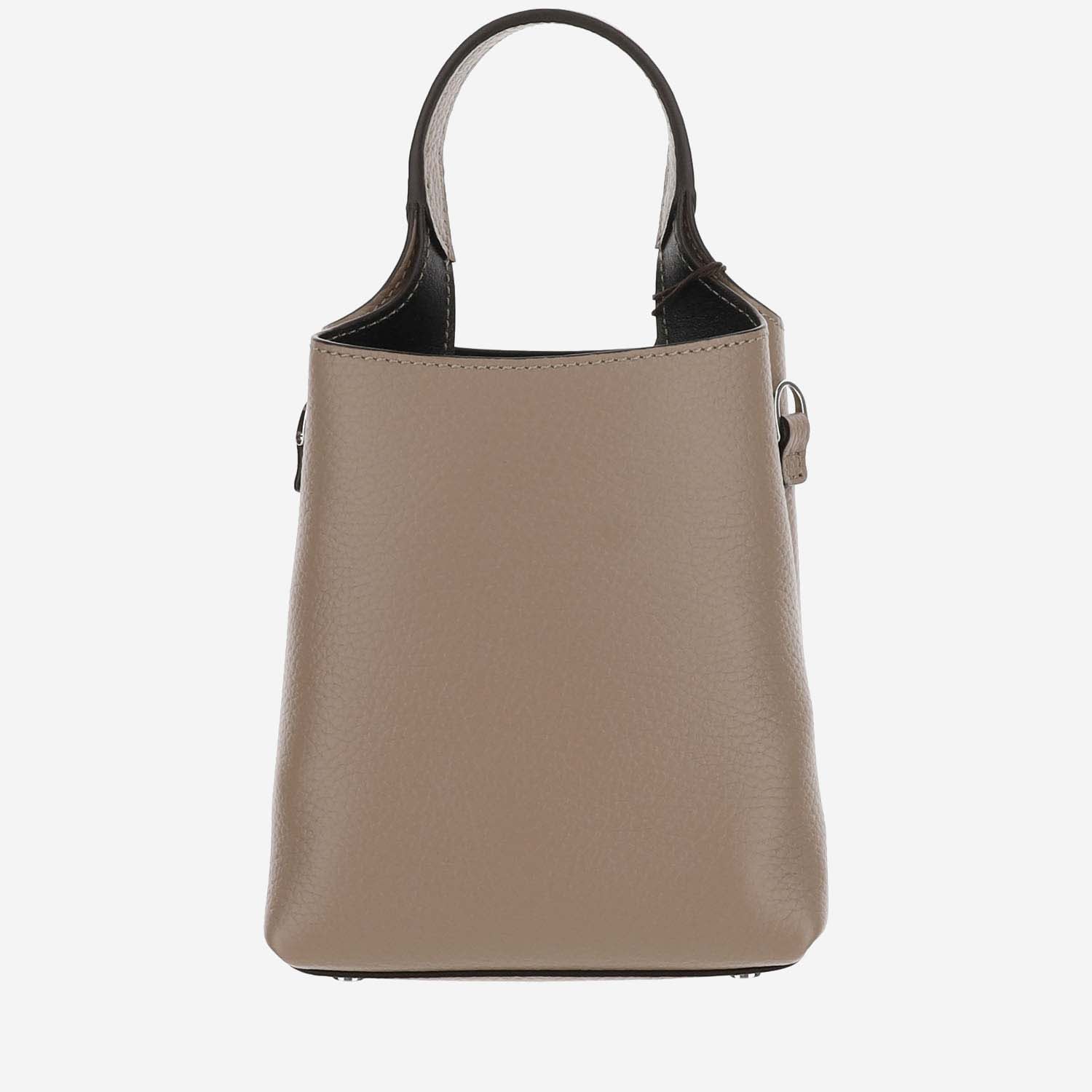 Shop Tod's Micro Leather Handbag In Fango