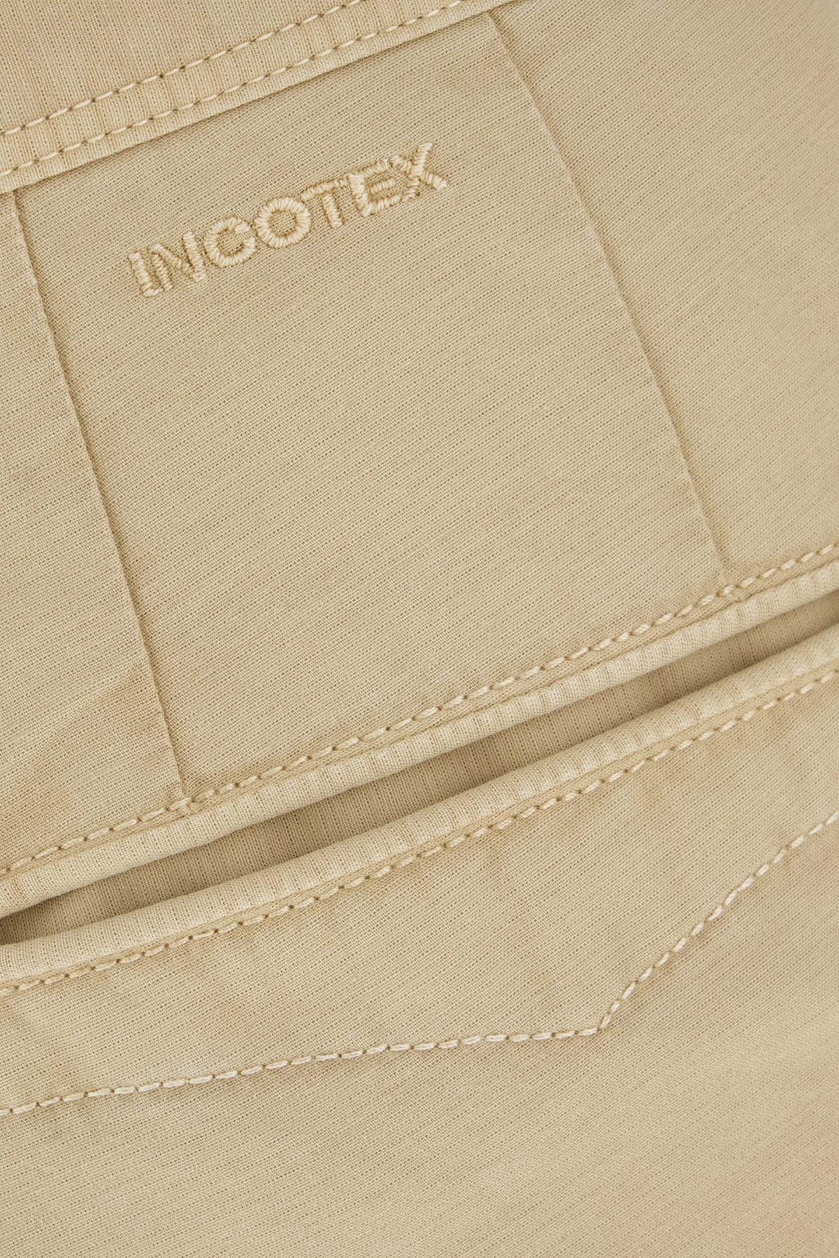 Incotex Cotton Trousers With Front And Back Pockets In Neutral