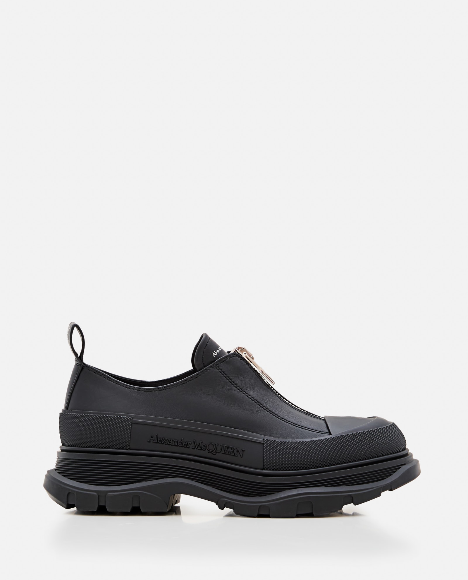 Alexander Mcqueen Thread Rubber Sole Sneakers In Black