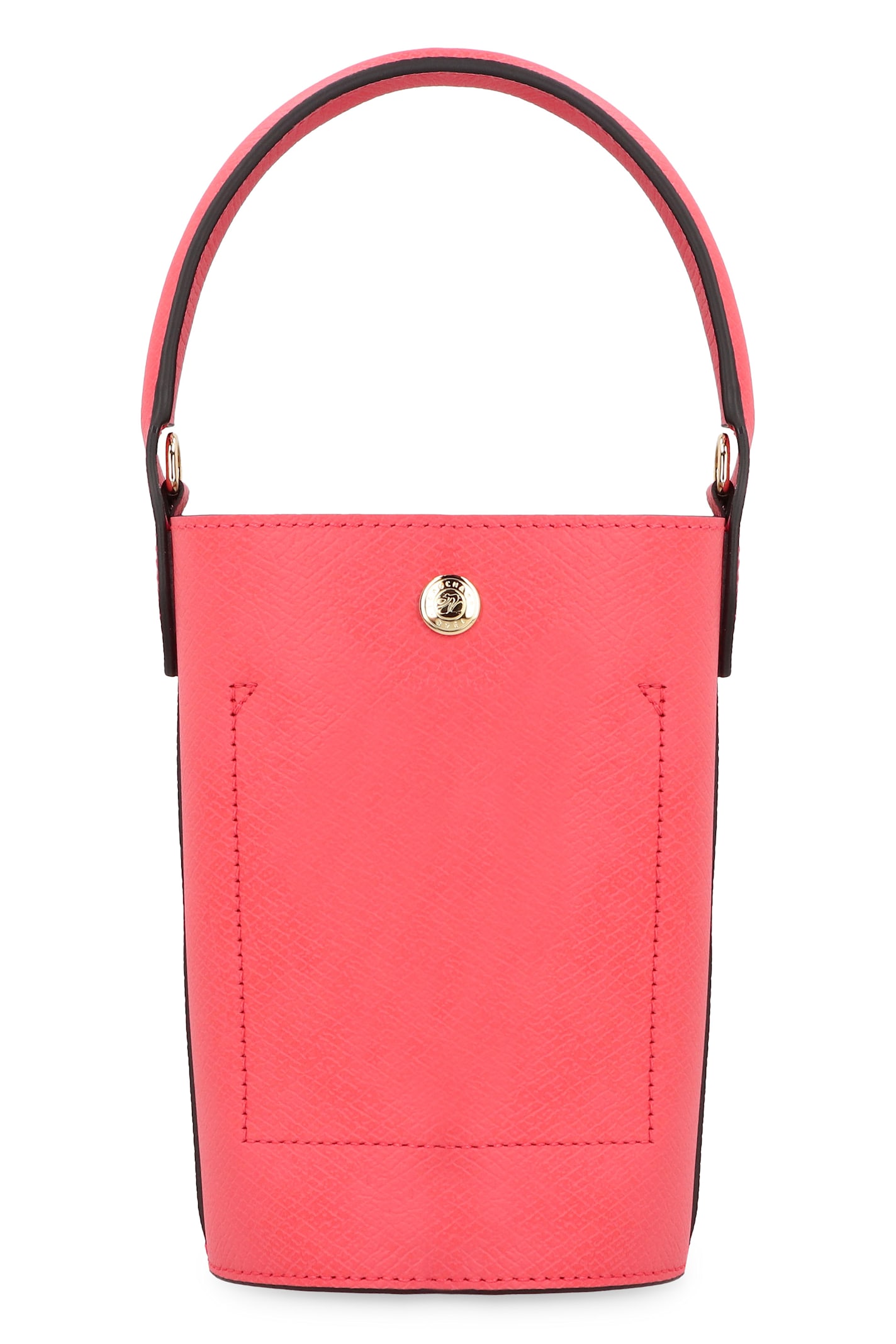 Shop Longchamp Xs Épure Leather Bucket Bag In Red