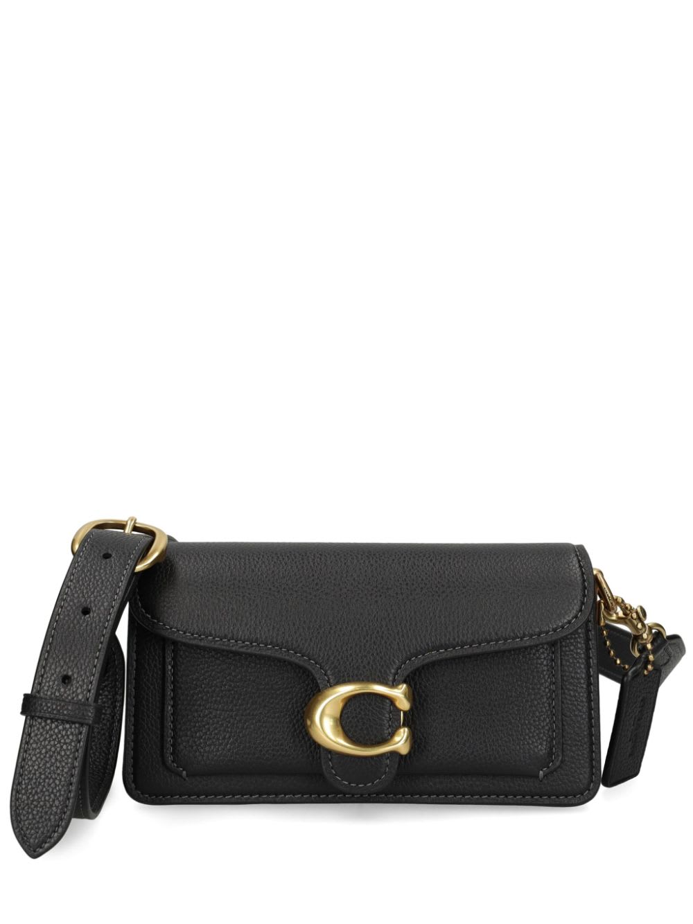Coach Polished Pebble Leather Tabby Shoulder B In Black