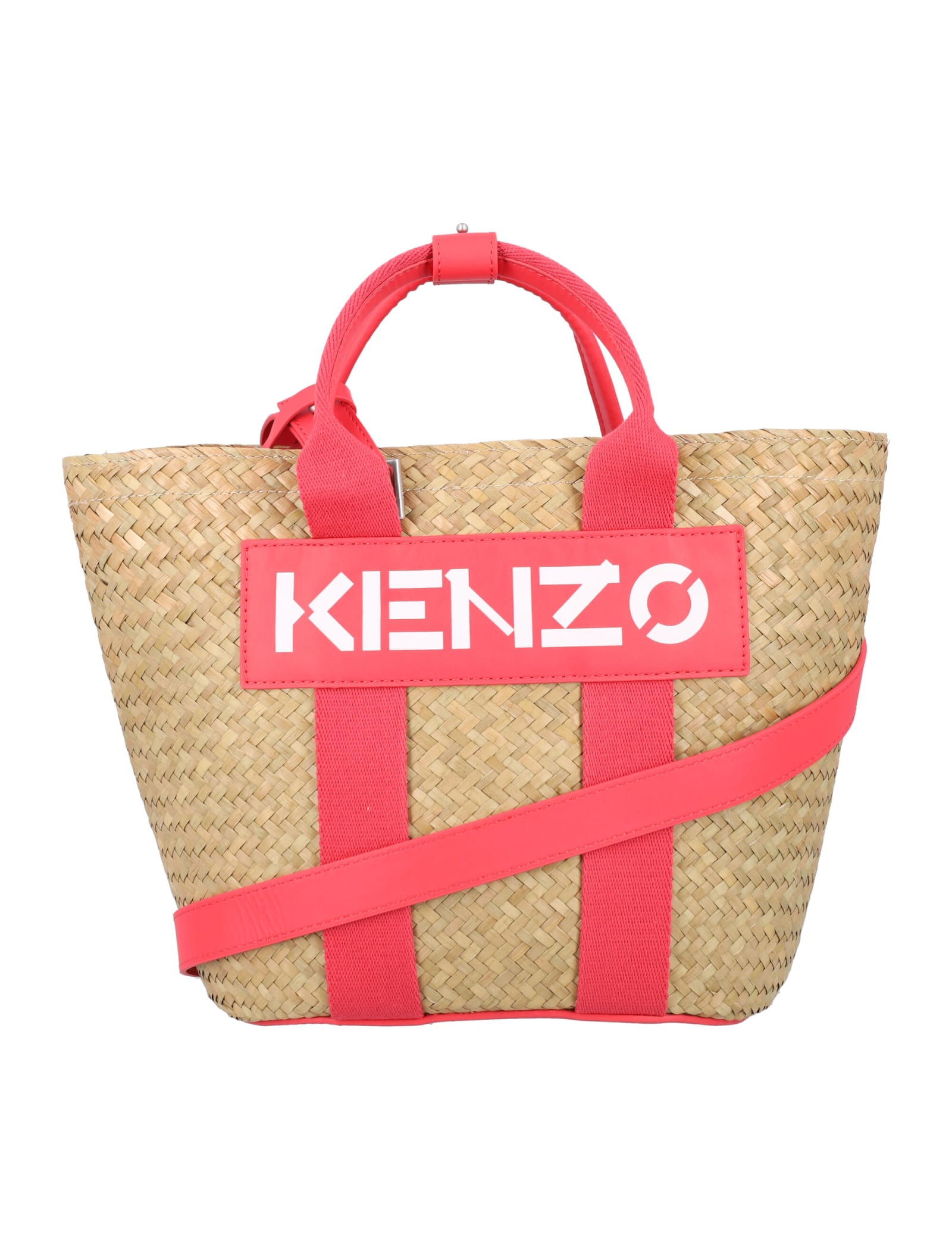 Kenzo Small Logo Raffia Basket