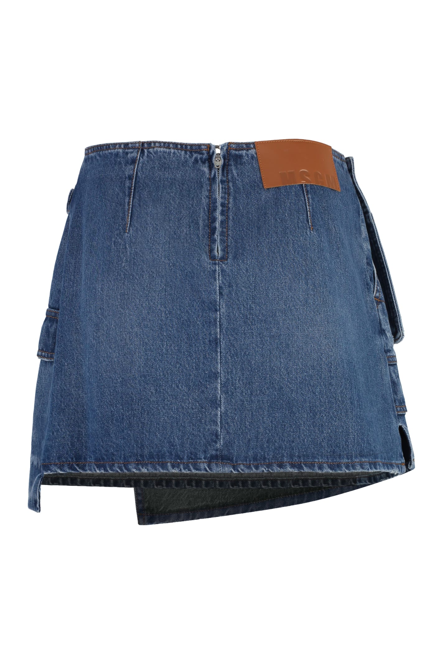 Shop Msgm Denim Mini Skirt