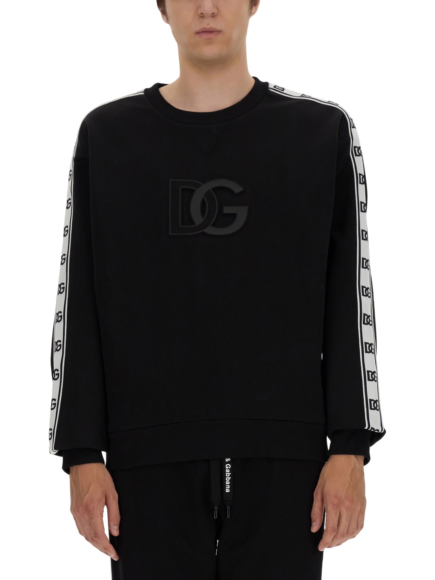 Dolce & Gabbana Jersey Crewneck Sweatshirt With Logo