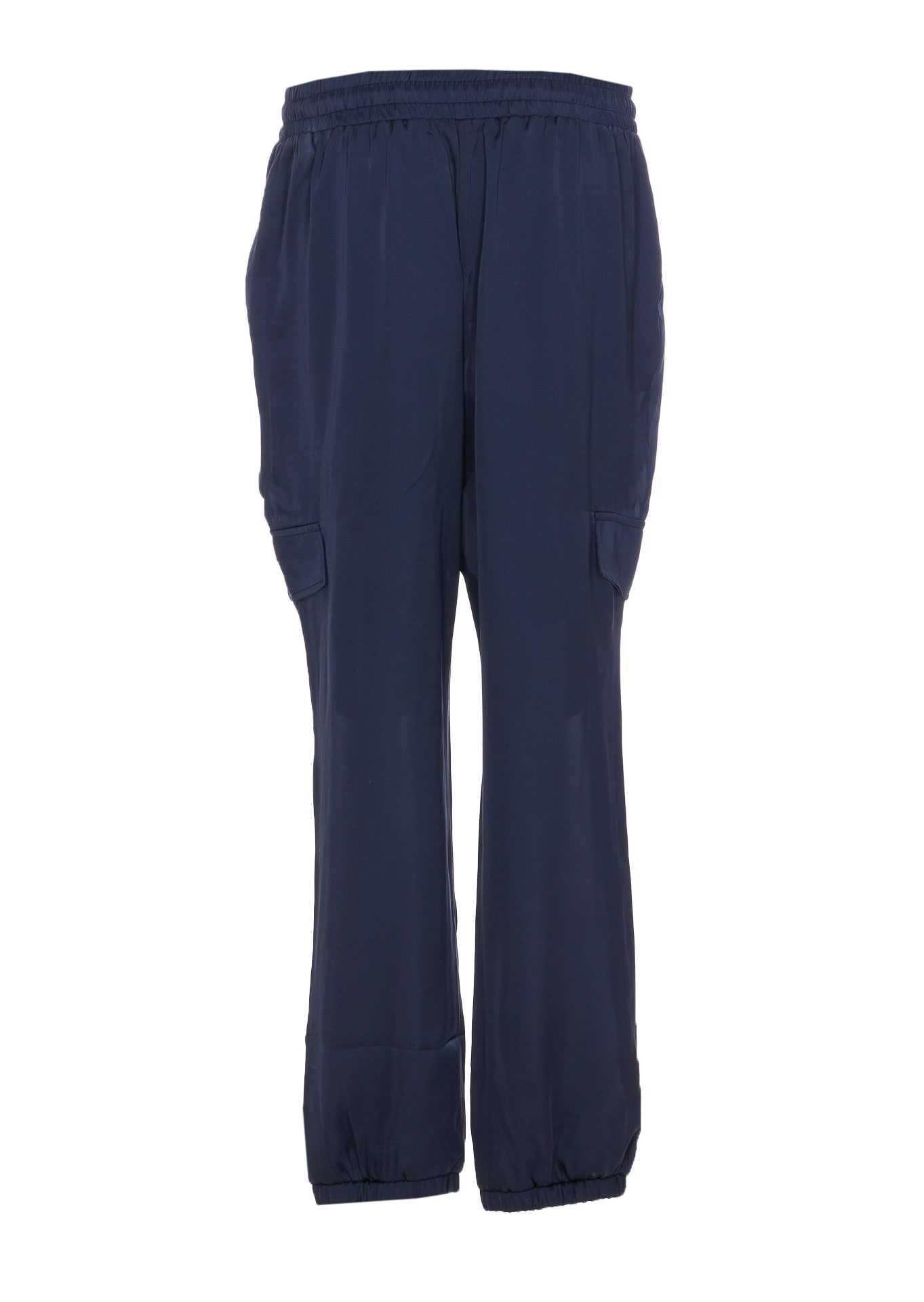 Liu •jo Wide Model Trousers With Side And Back Pockets In Blue