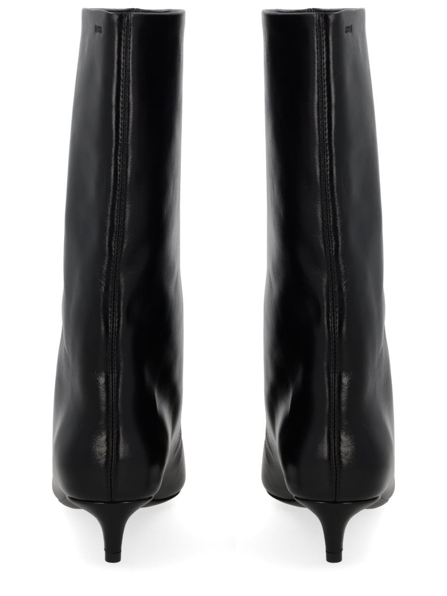 Hugo Boss 35mm Pointed-toe Leather Boots In Black