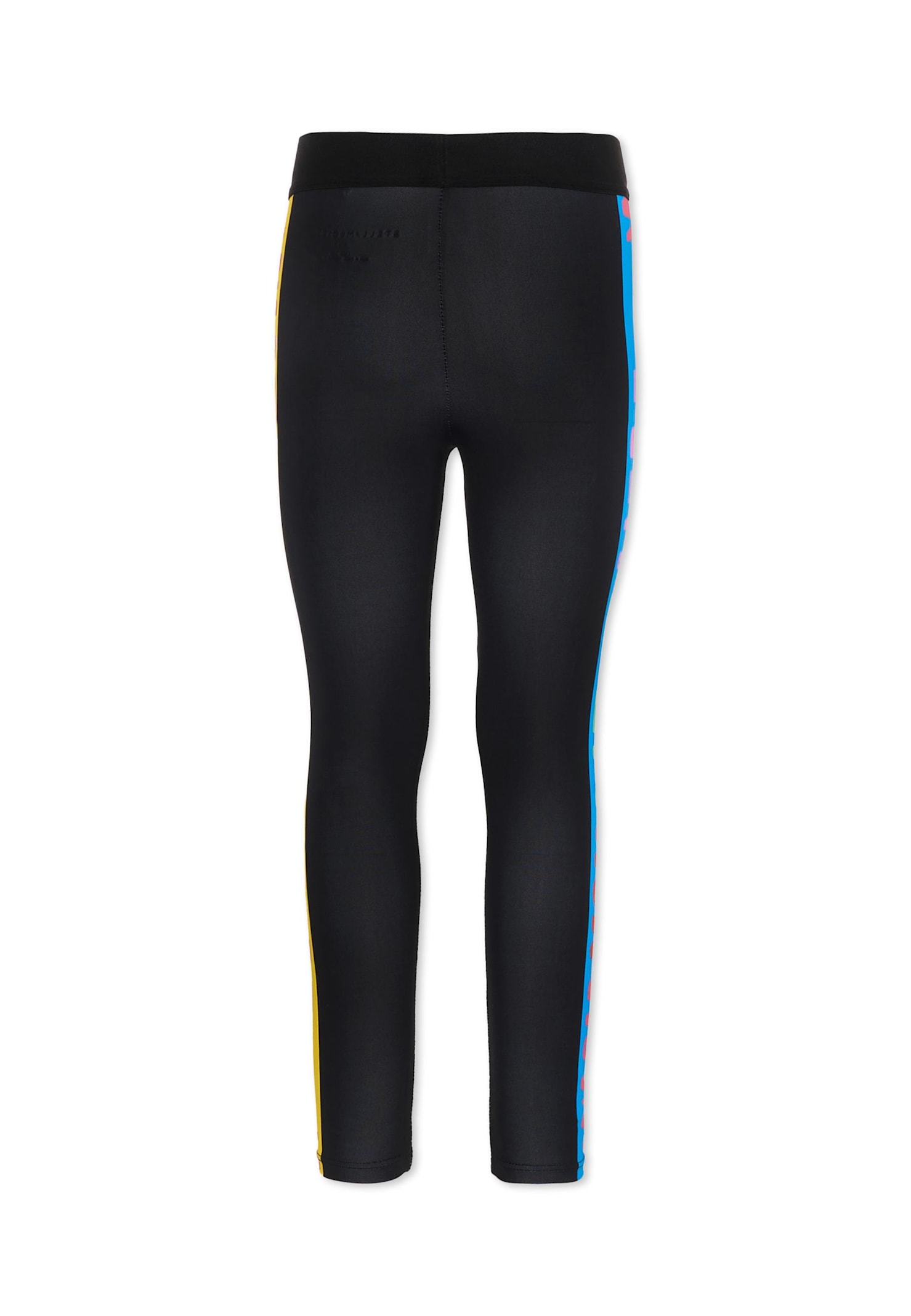 Stella Mccartney Black Leggings For Girl With Logo In Black