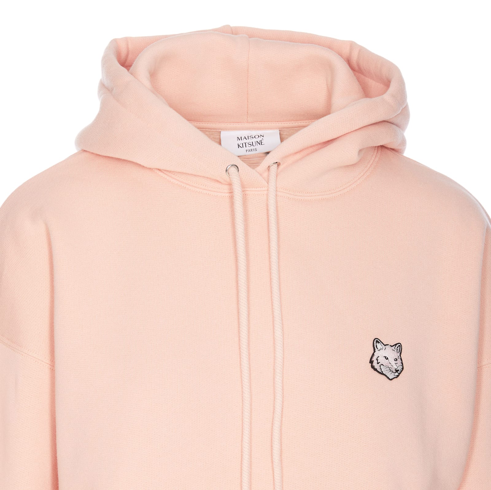 Shop Maison Kitsuné Fox Head Patch Hoodie In Pink