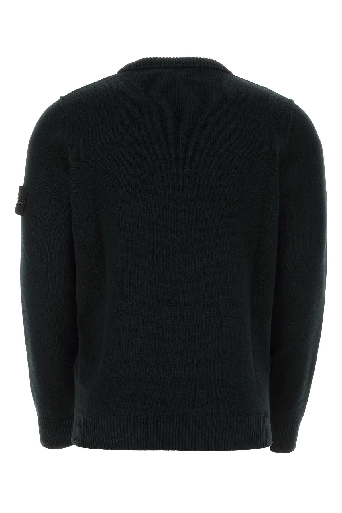 Shop Stone Island Midnight Blue Wool Blend Sweater