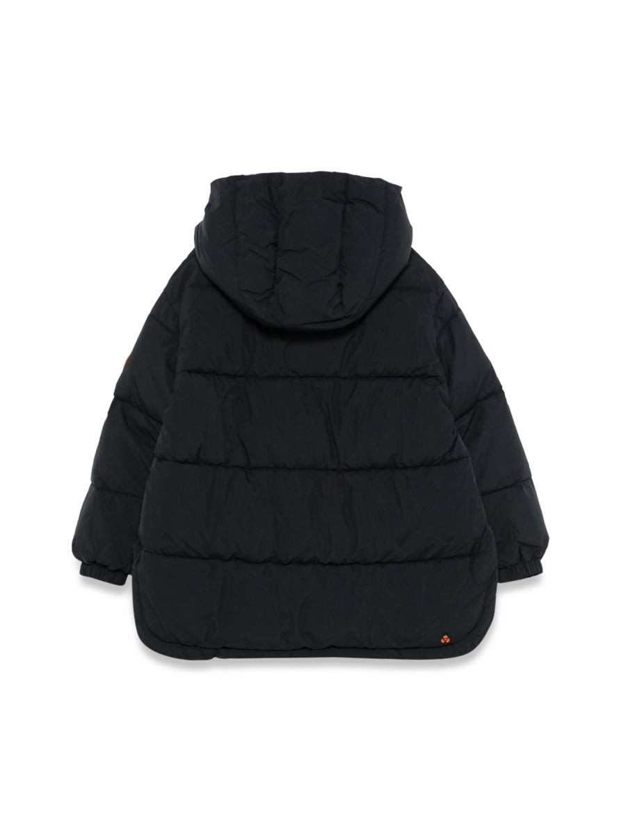 Save The Duck Hooded Coat In Black