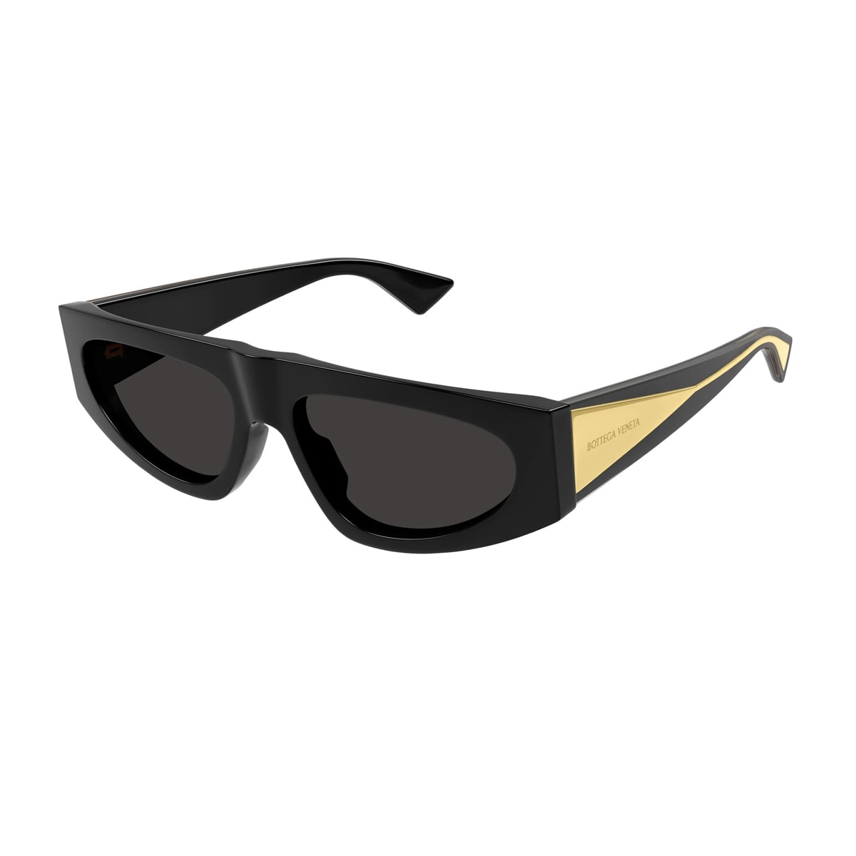 Shop Bottega Veneta Bv1277s Tri-fold-line New Classic 001 Sunglasses In Nero