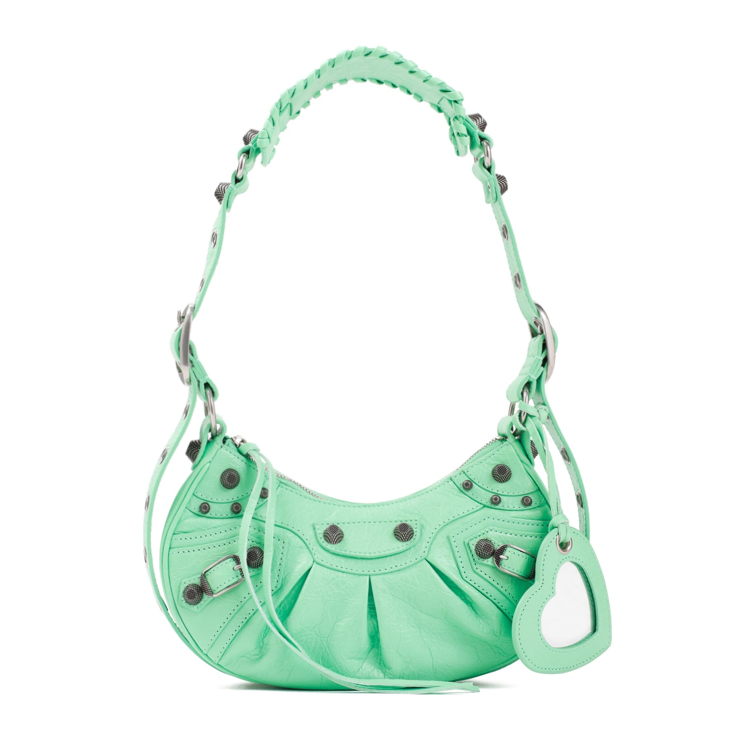 Shop Balenciaga Le Cagole Xs Shoulder Bag In Mint Green