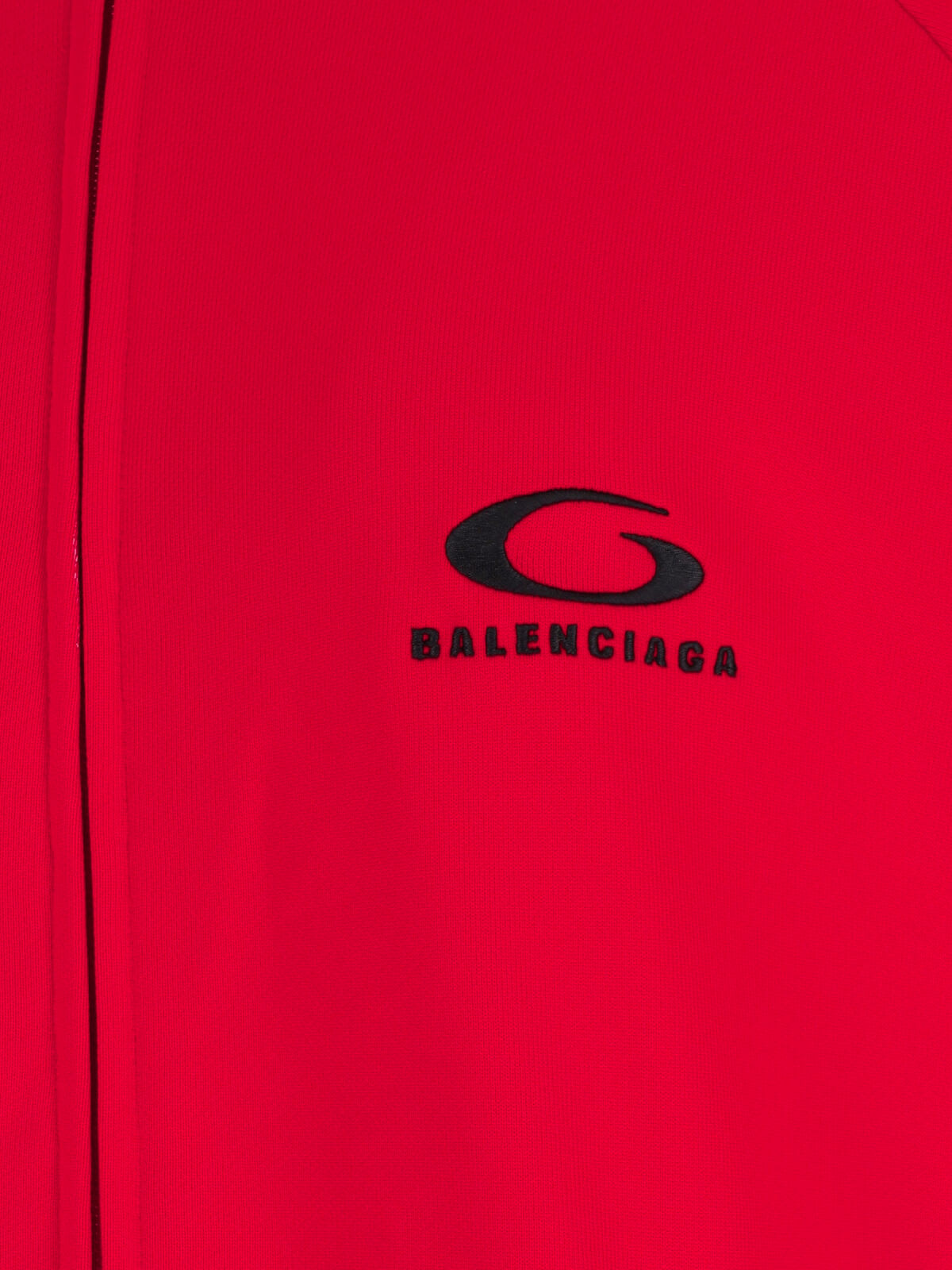 Balenciaga High Collar Ribbed Cuffs Side Pockets In Red