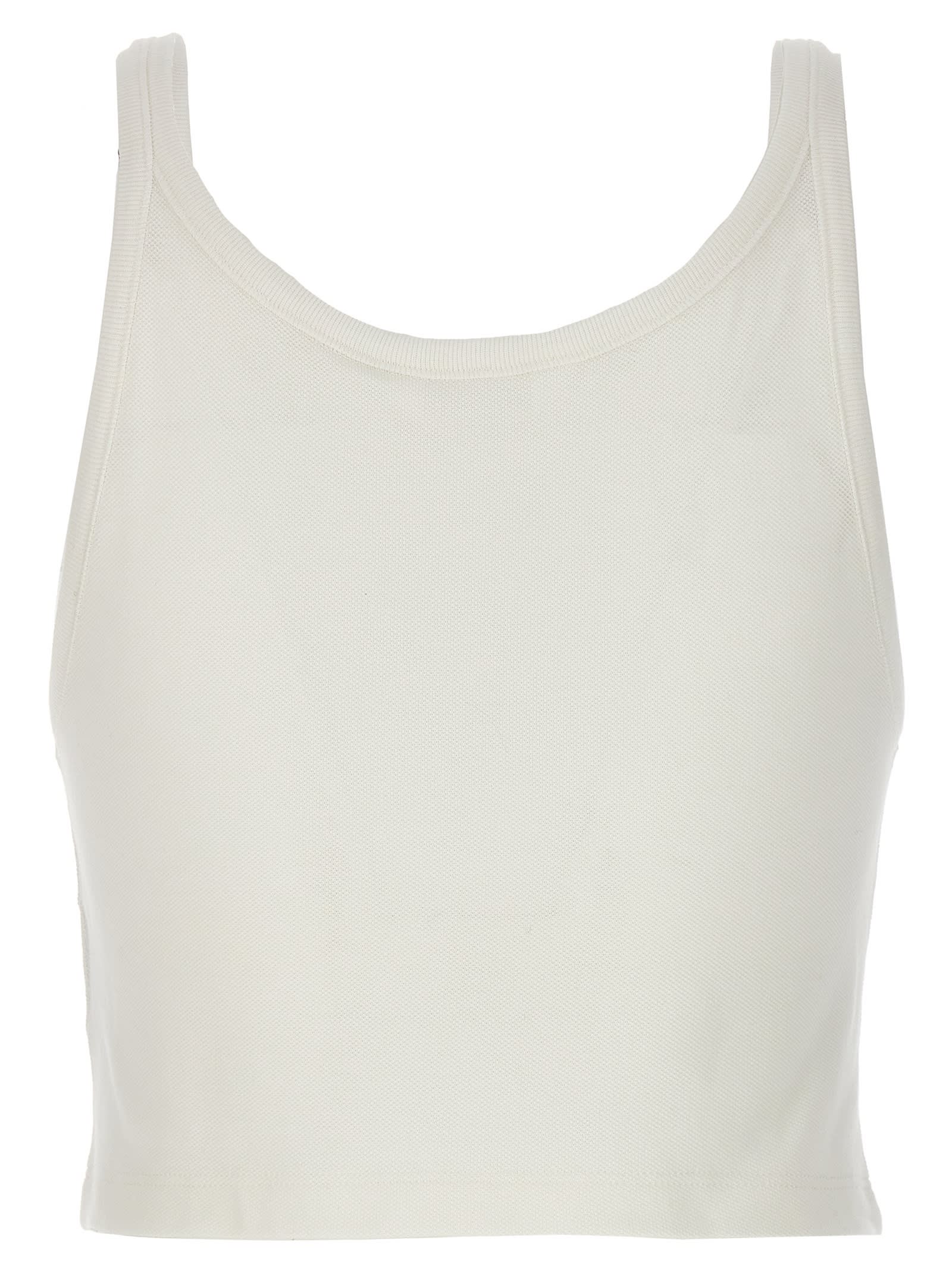 Shop Palm Angels Classic Logo Tank Top In White/black