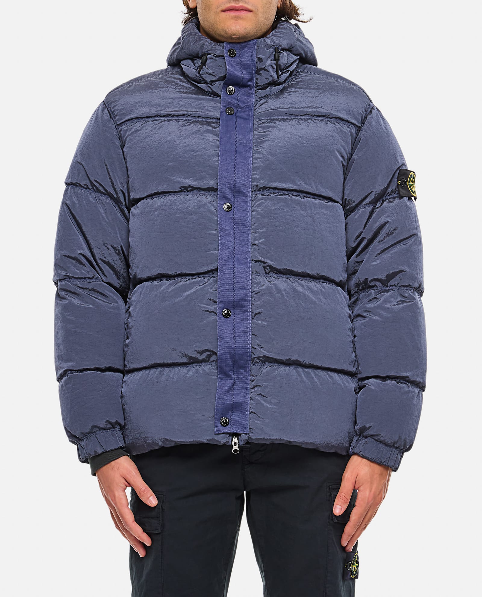 Shop Stone Island Nylon Metal Jacket In Clear Blue