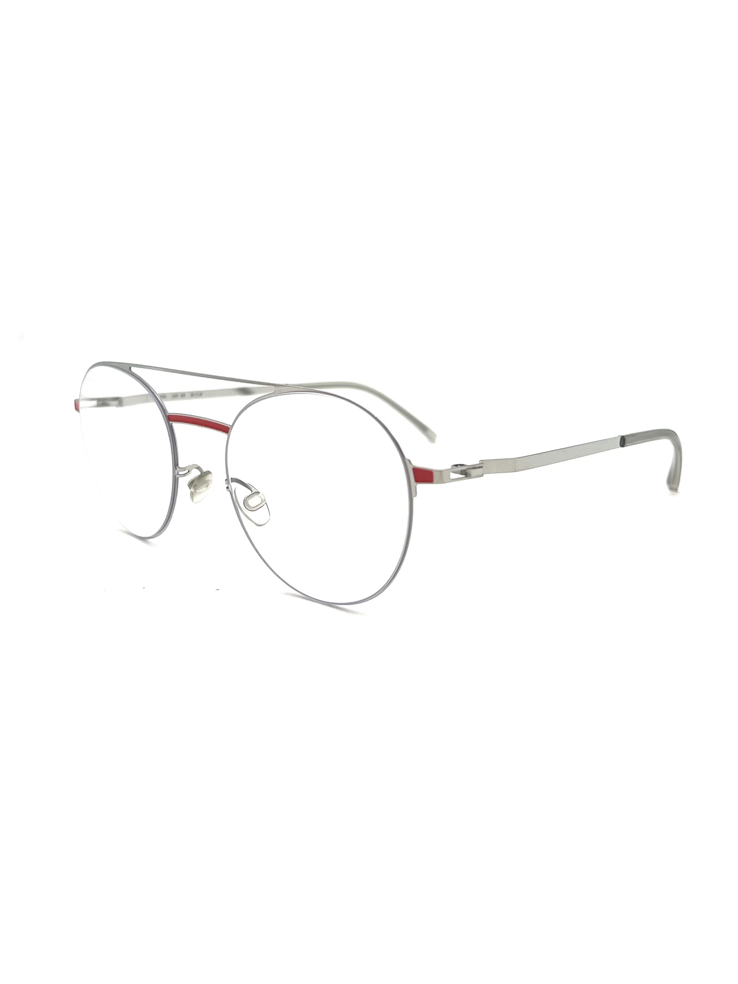 Shop Mykita Eri Eyewear In Silver/rusty Red