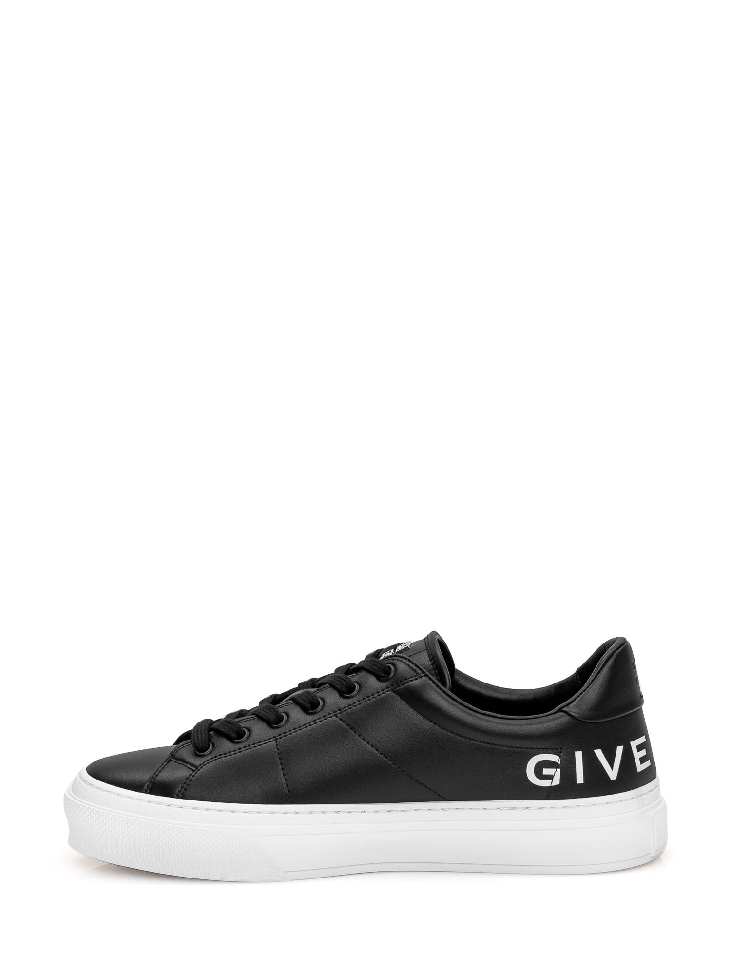 Givenchy Leather Sneakers In Black/white