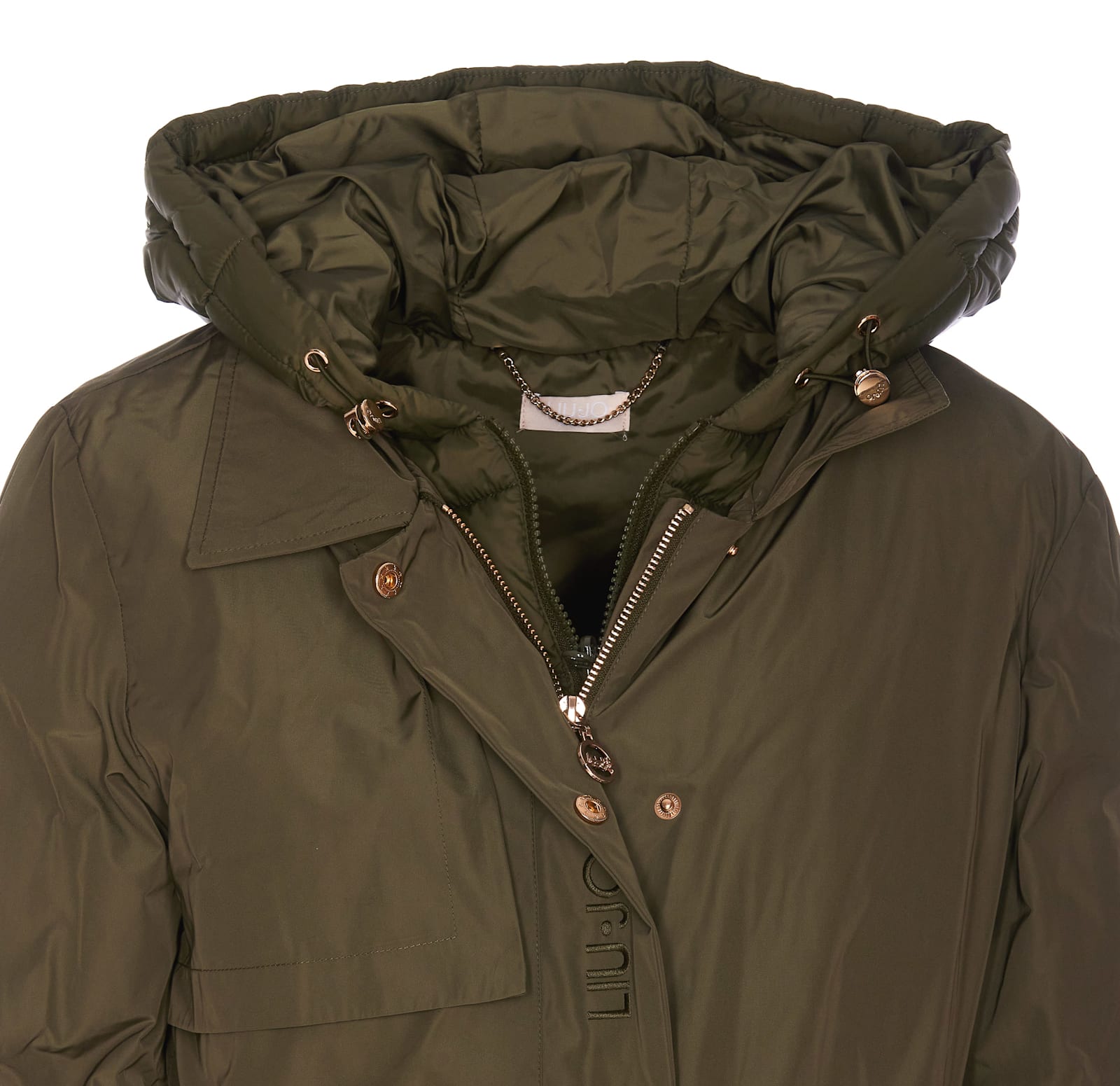 Shop Liu •jo Down Jacket In Green