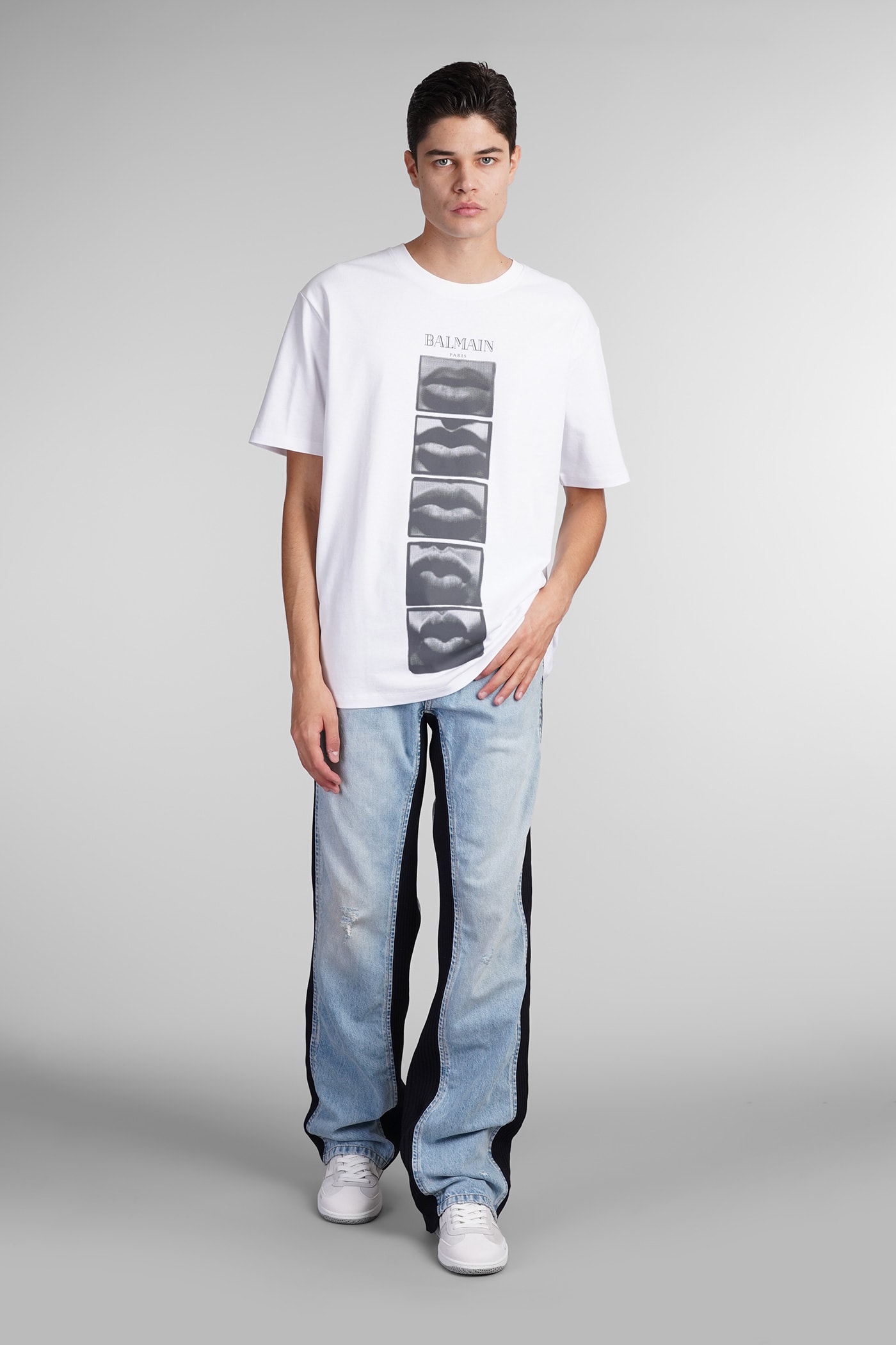 Shop Balmain T-shirt In White Cotton