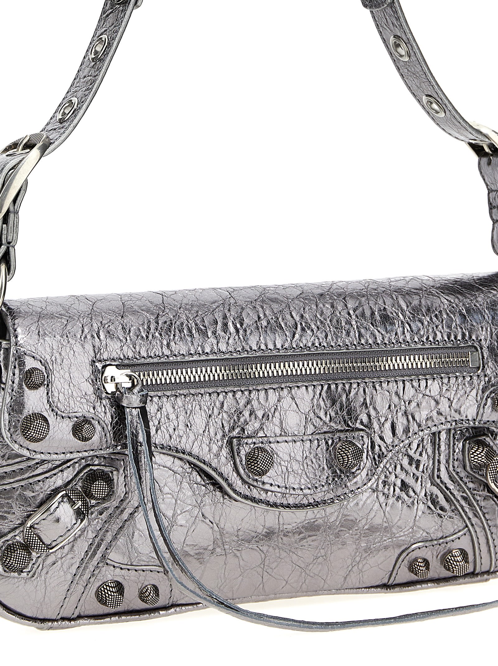 Shop Balenciaga Le Cagole Xs Crossbody Bag In Silver