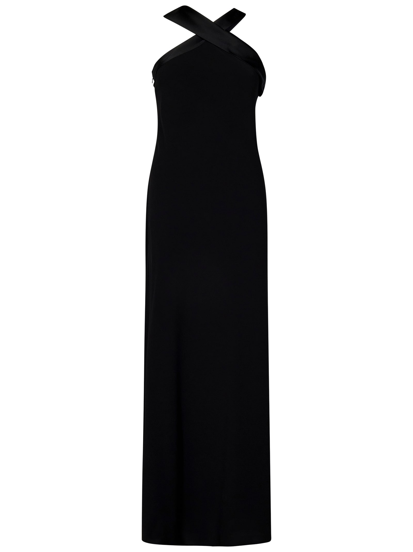 Shop Max Mara Maxmara Studio Long Dress In Black