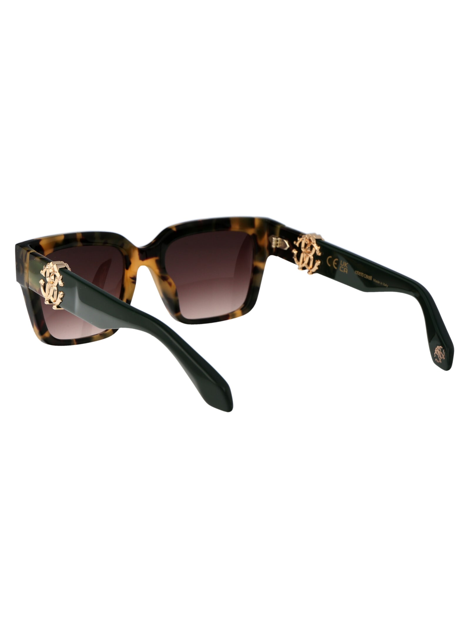 Shop Roberto Cavalli Src040m Sunglasses In 0agg Brown