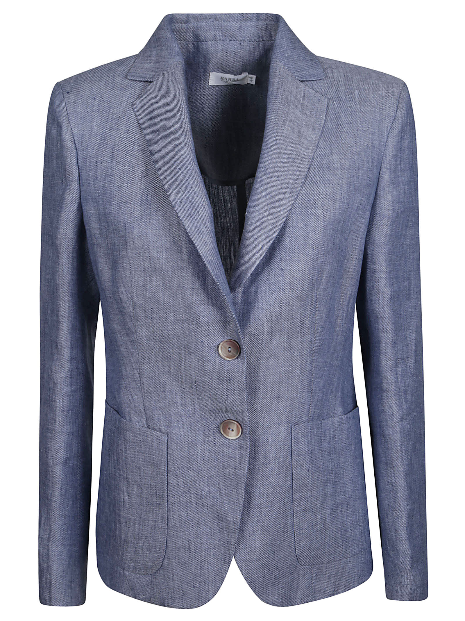 Barba Napoli Two-button Fitted Blazer In Navy