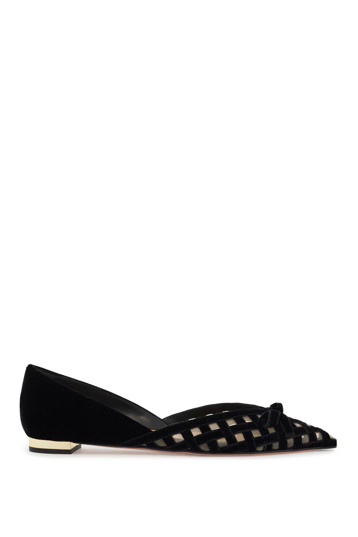 Shop Aquazzura Romantic Ballet Flats Made Of In Black (black)