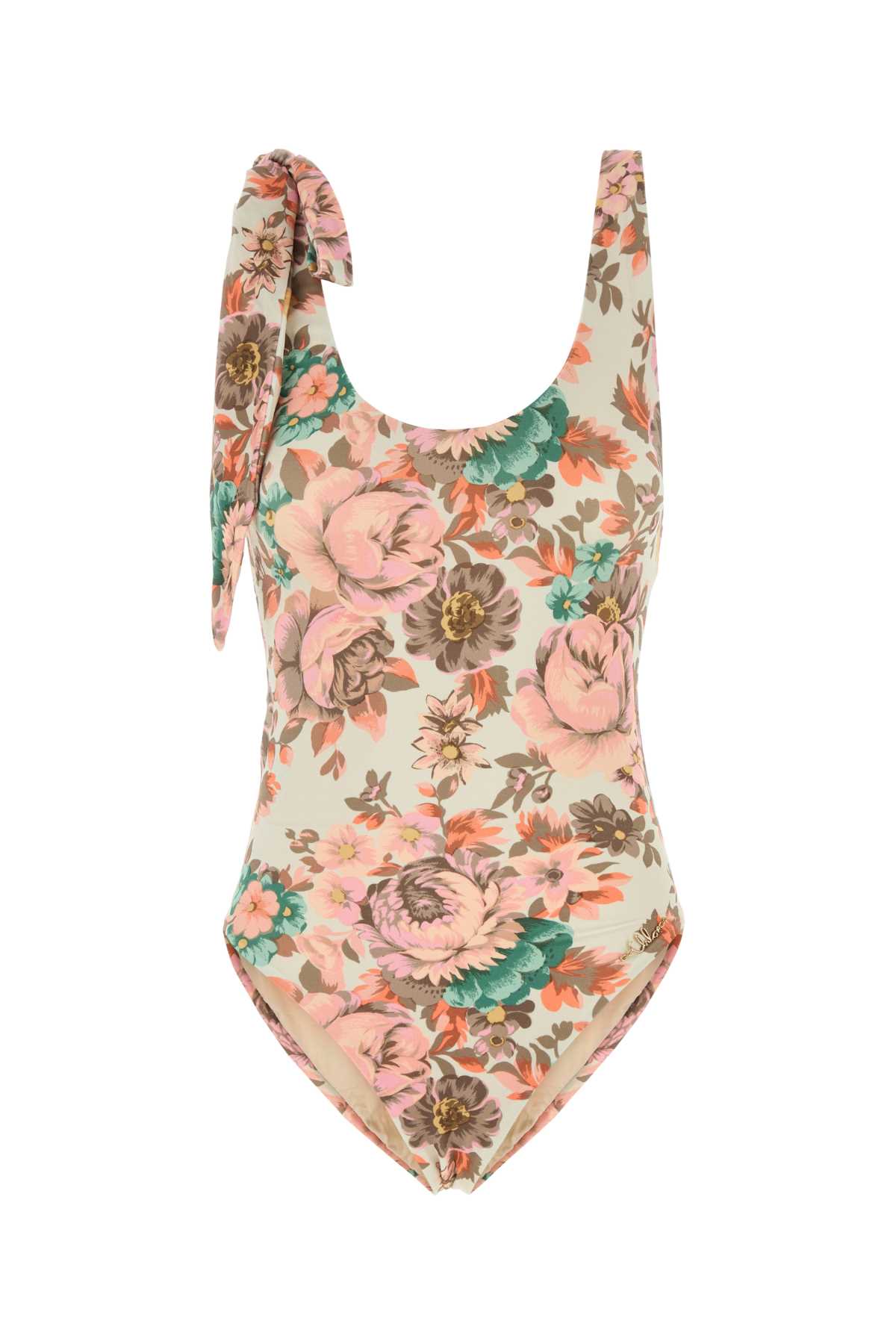 Chloé Printed Stretch Nylon Swimsuit In Multi