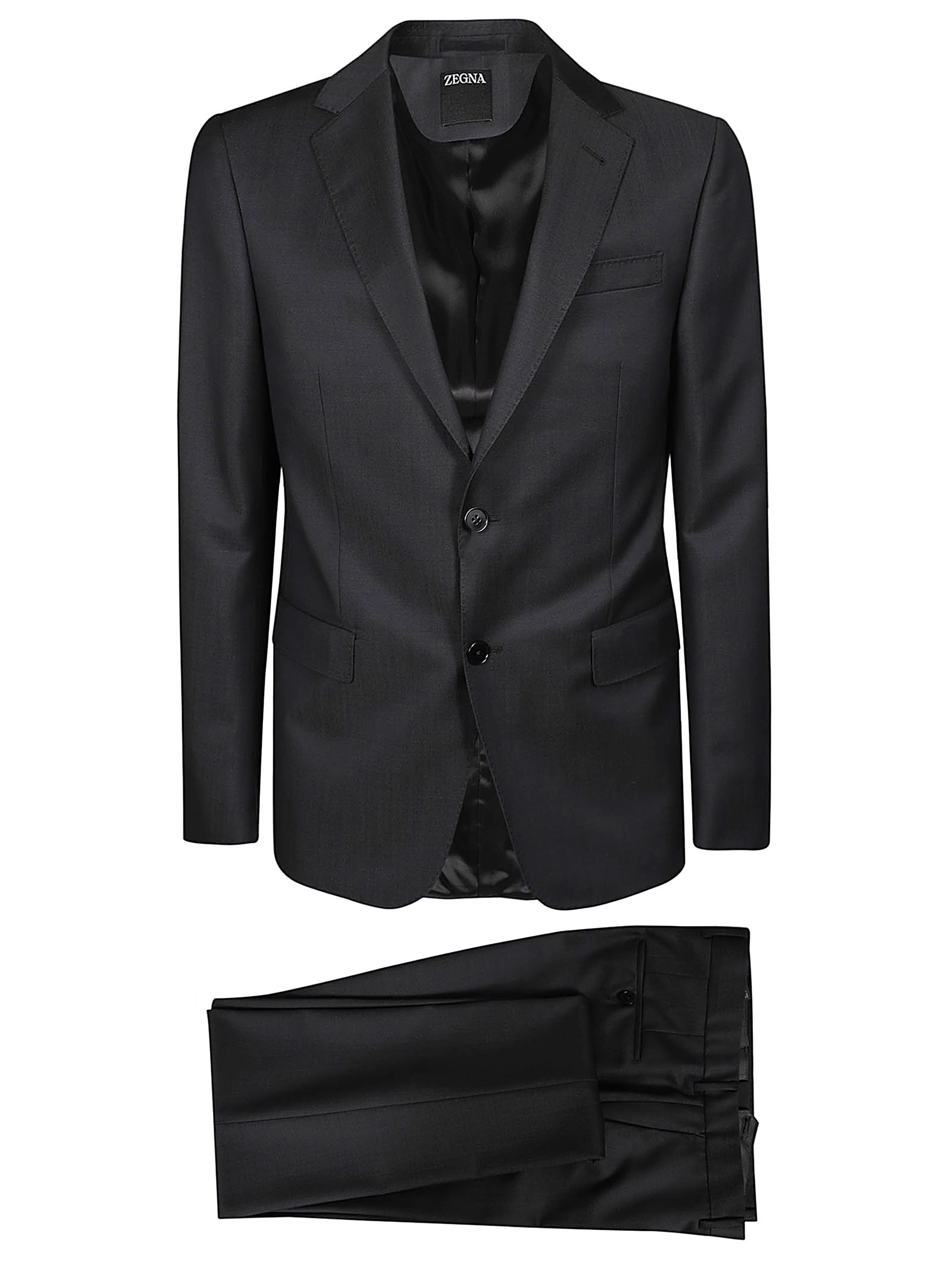 Shop Zegna Luxury Tailoring Suit In Grigio