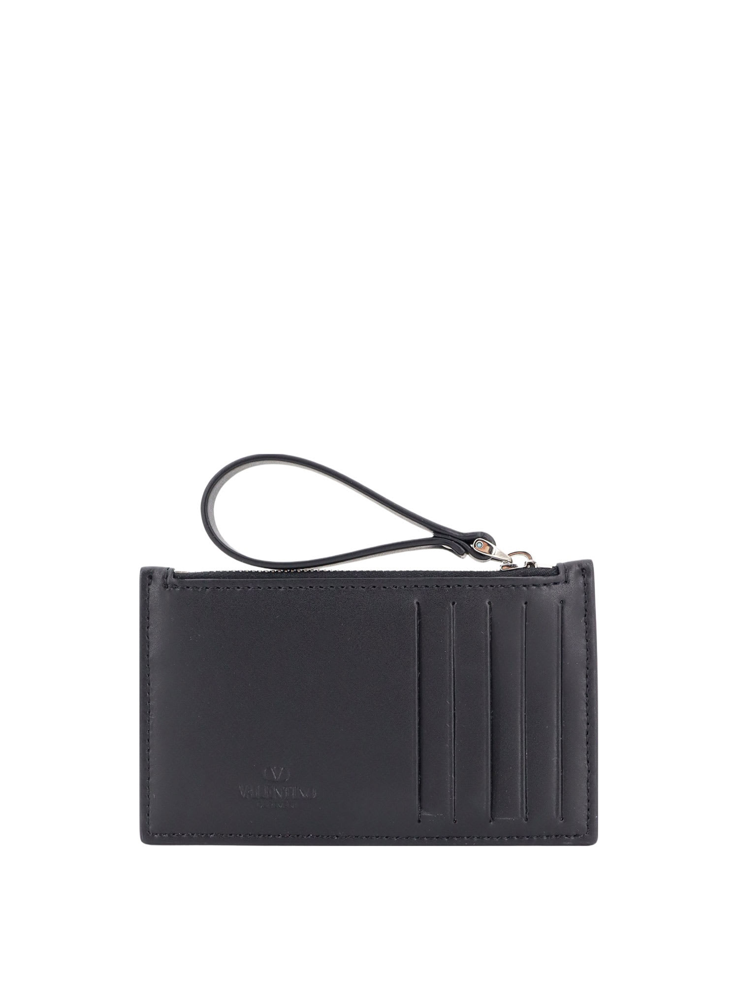 Shop Valentino Card Holder In Black