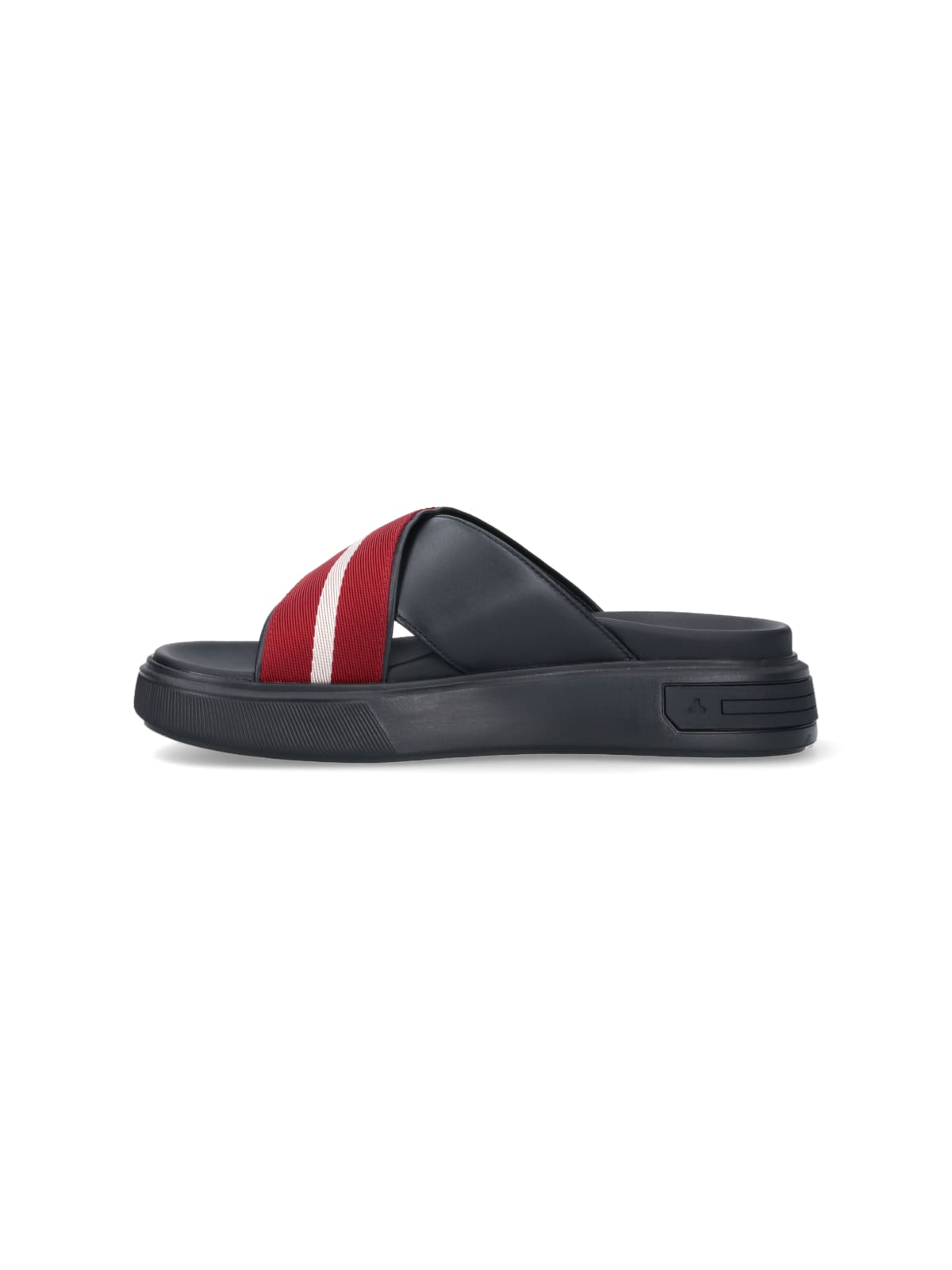 Shop Bally Logo Slide Sandals In Black