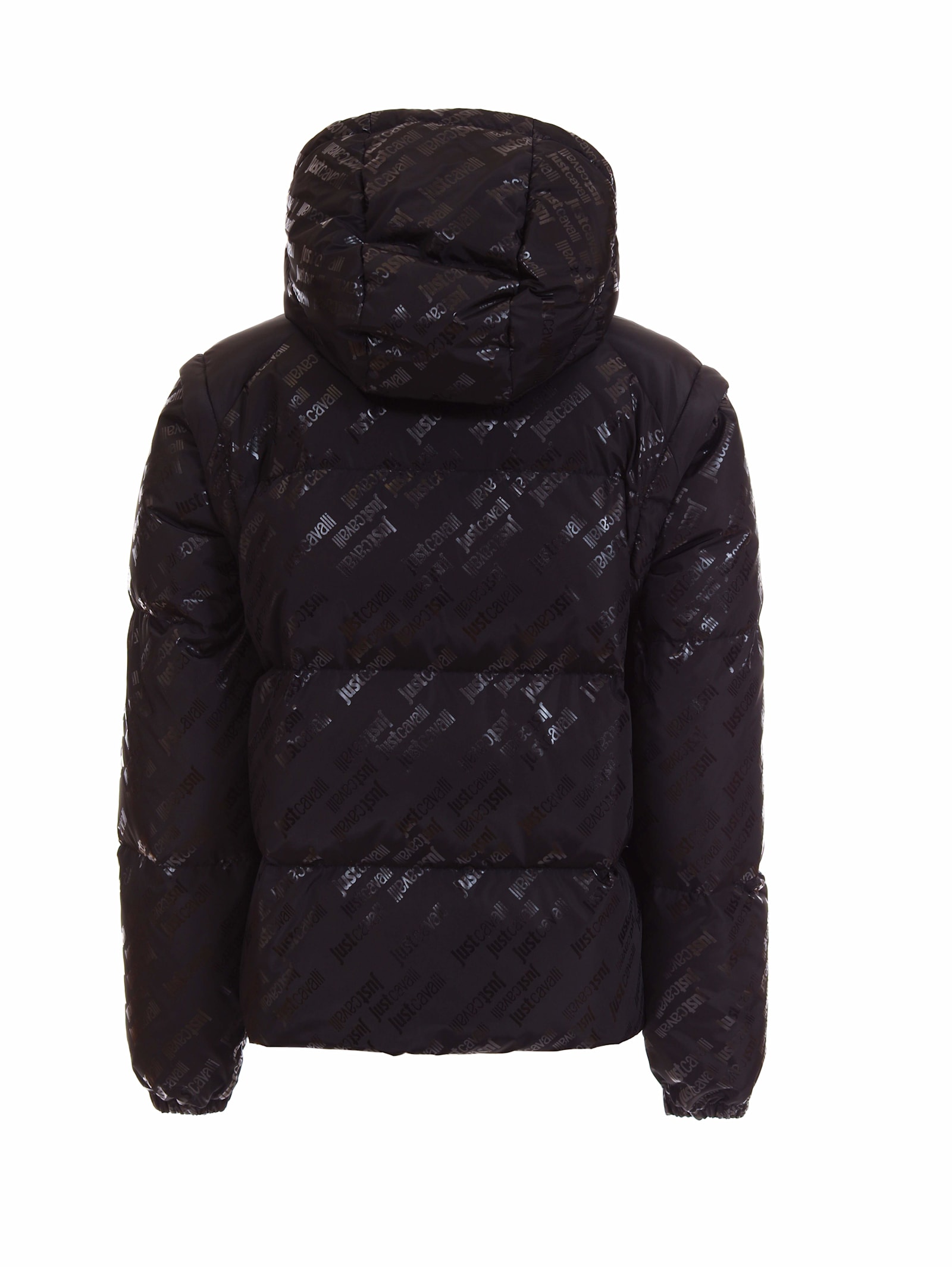 Shop Just Cavalli Black Down Jacket