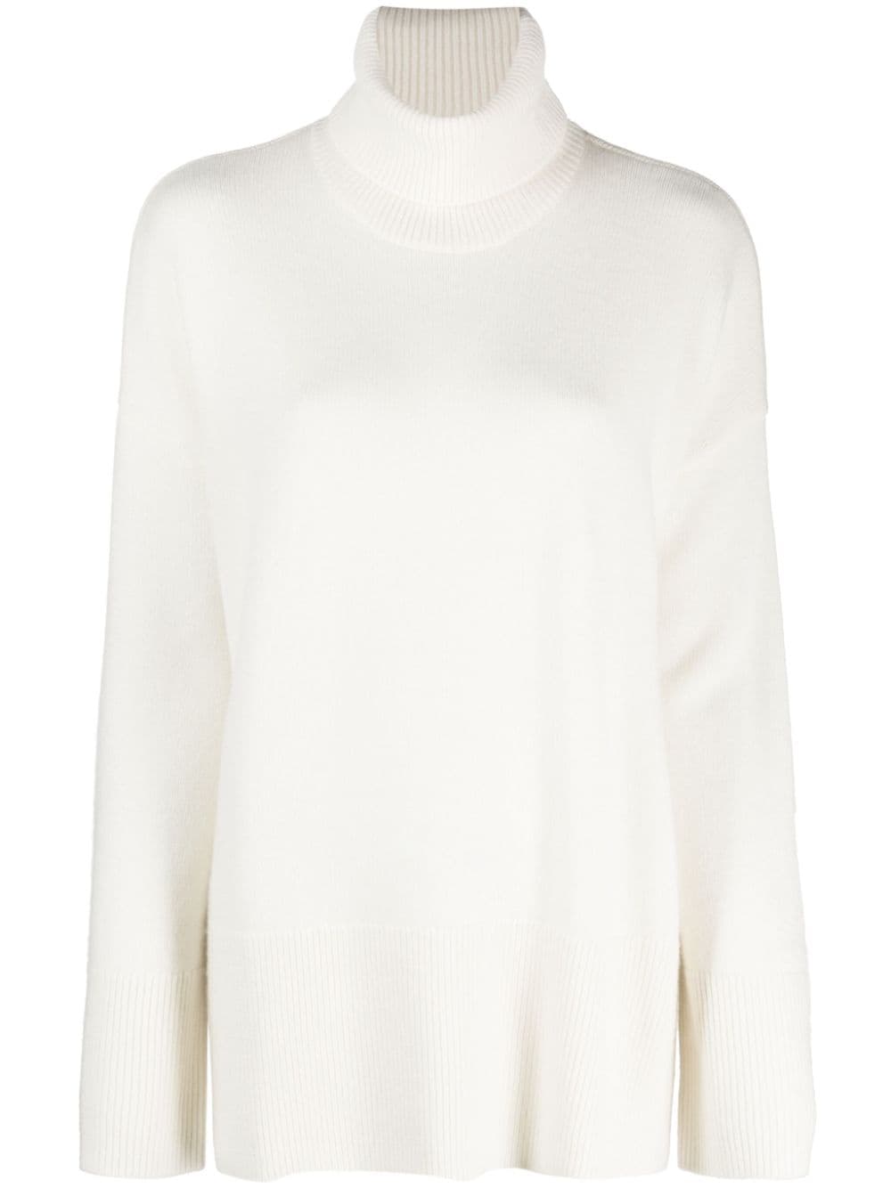 Shop P.a.r.o.s.h Turtle Neck Long Sweater In Cream