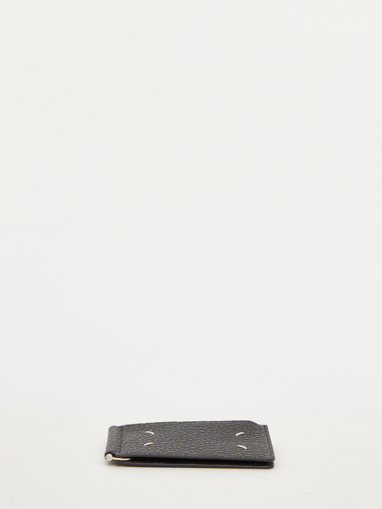 Shop Maison Margiela Black Leather Wallet