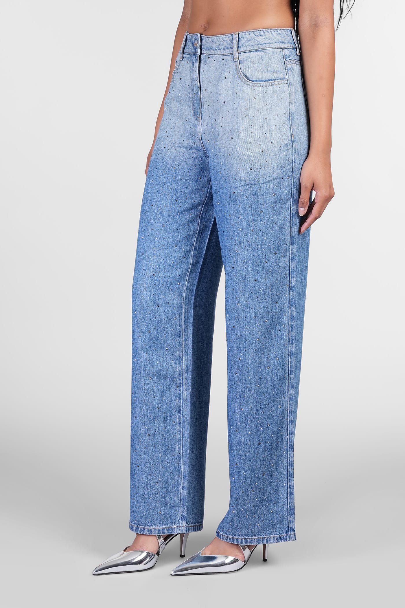 Iro Naiya Jeans In Blue Wool And Polyester