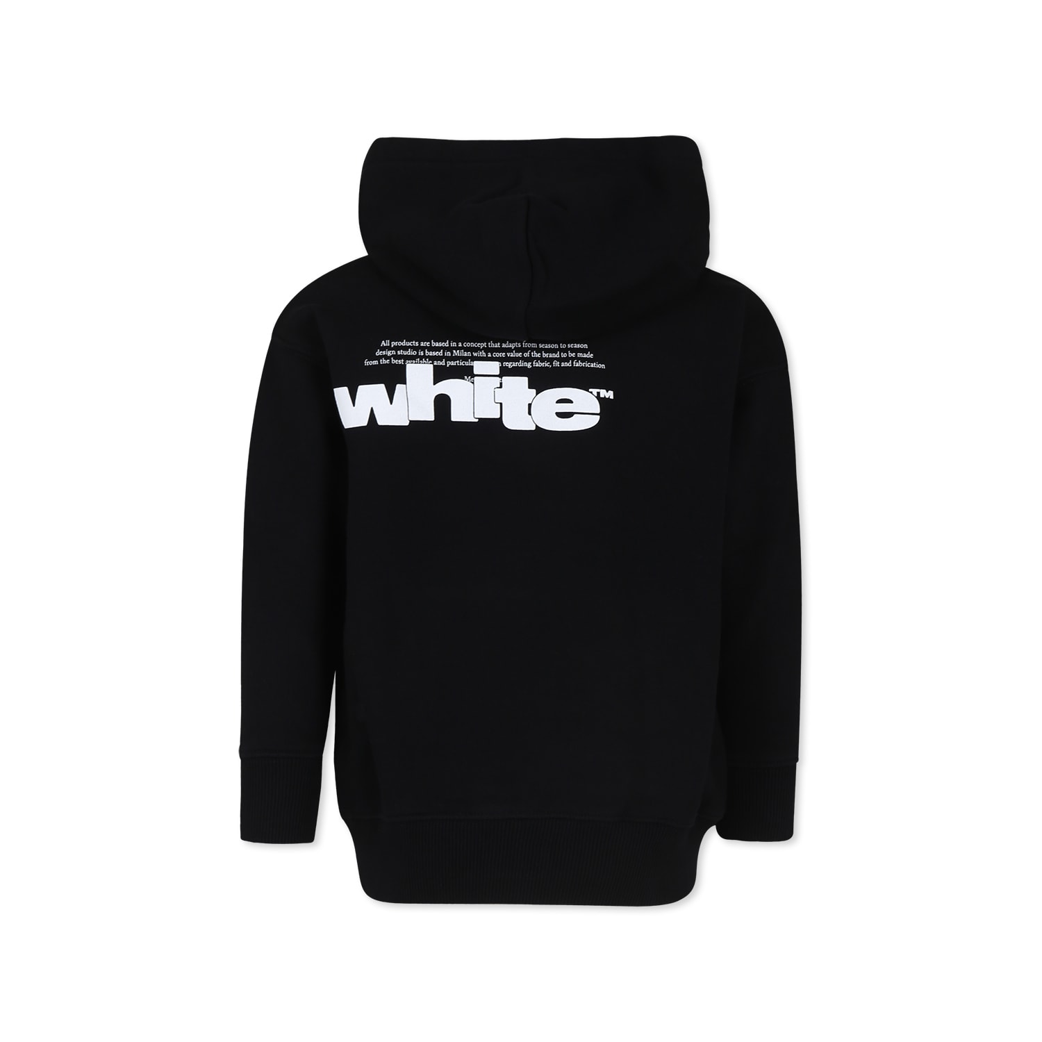 Off-white Black Sweatshirt For Boy With Logo In Black