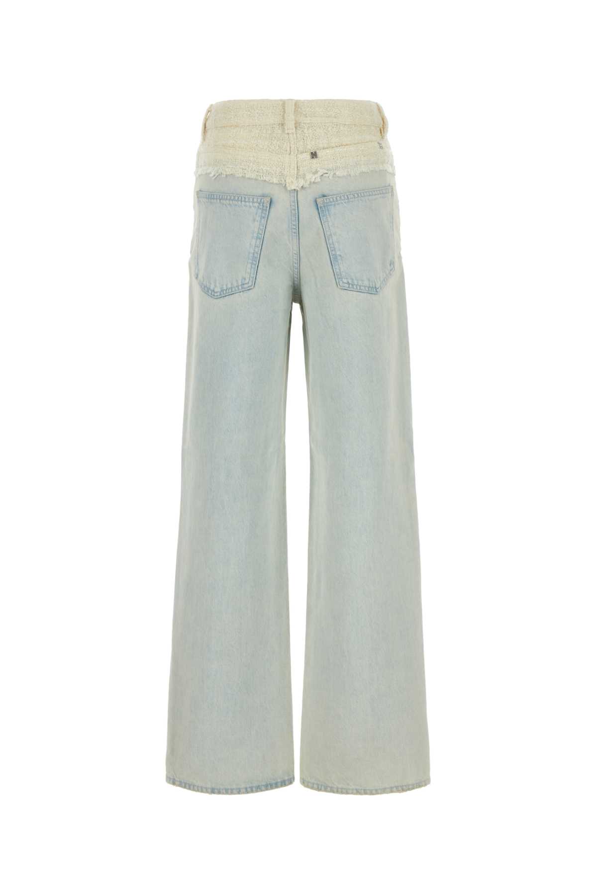 Shop Givenchy Denim Jeans In Whitelightblue