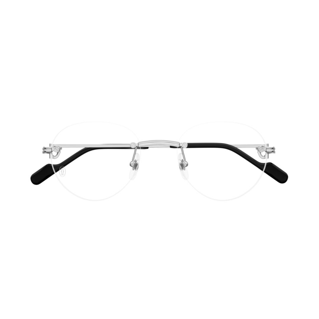 Cartier Ct0514o-002 Silver-silver-transparent In Metallic