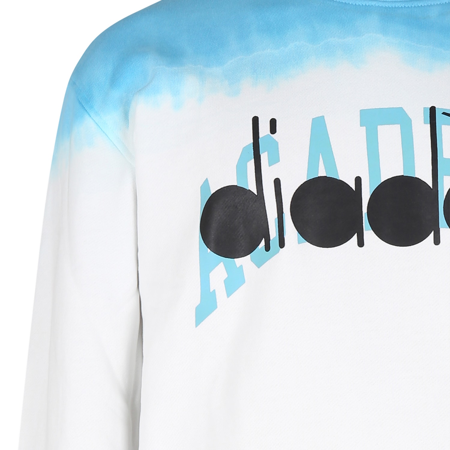 Diadora White Sweatshirt For Boy With Logo In Multicolor