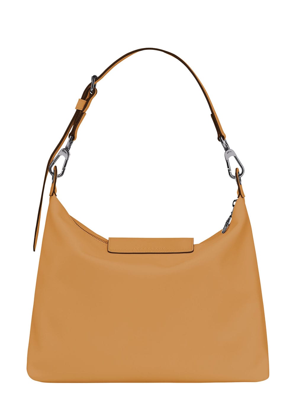 Longchamp M Le Pliage Xtra Yellow Shoulder Bag With Engraved Logo In Leather Woman In Yellow