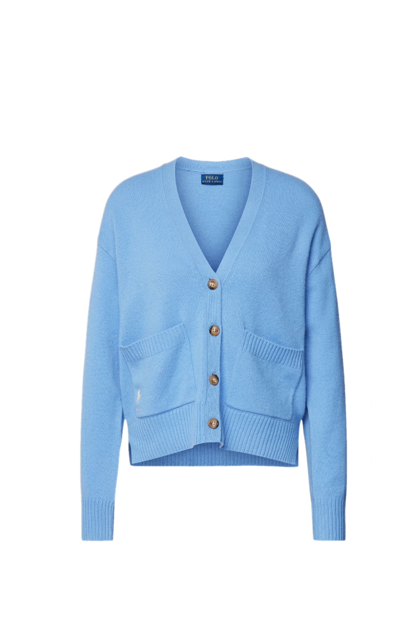 Shop Polo Ralph Lauren Cardigan In Clear Blue