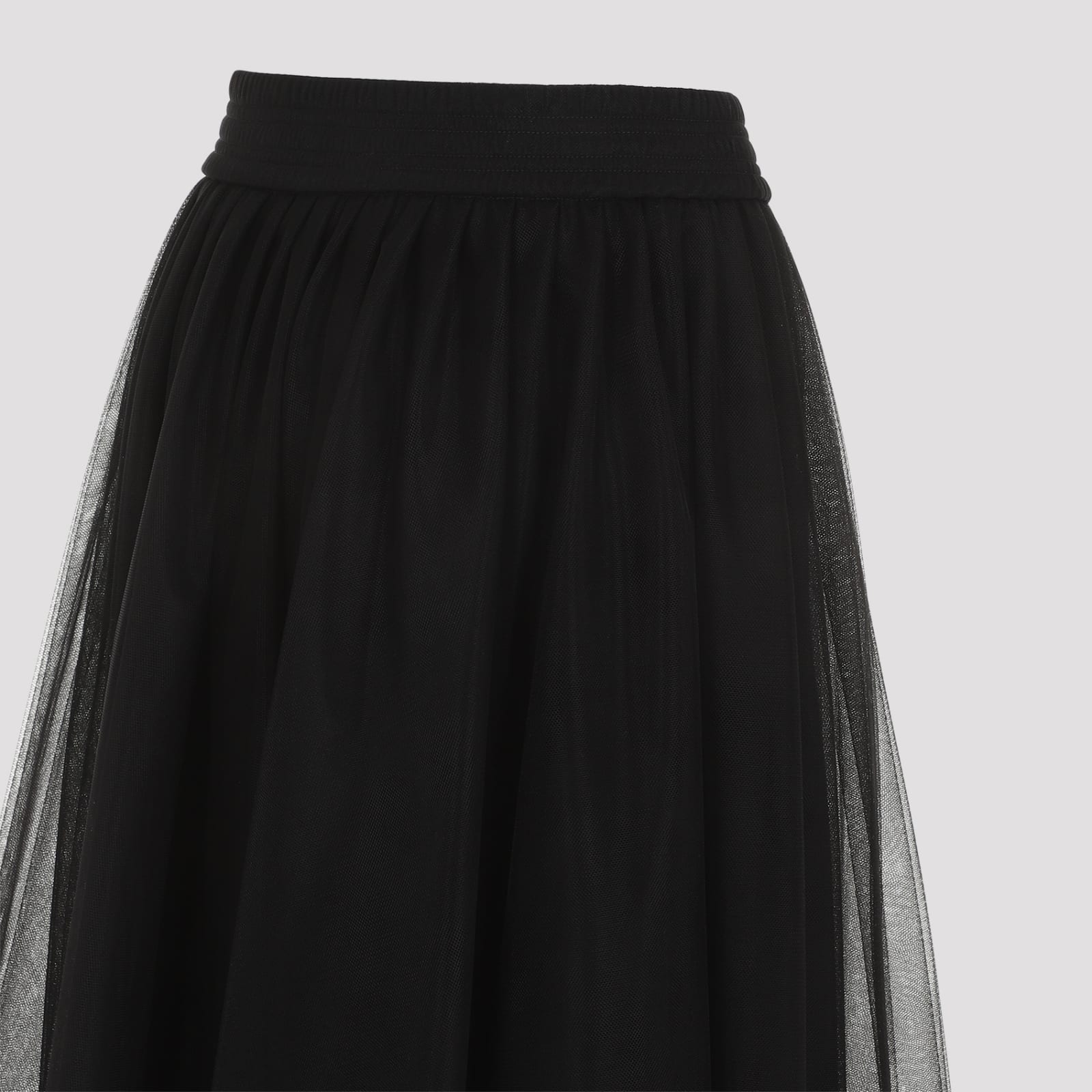 Shop Fabiana Filippi Tulle Skirt In Nero